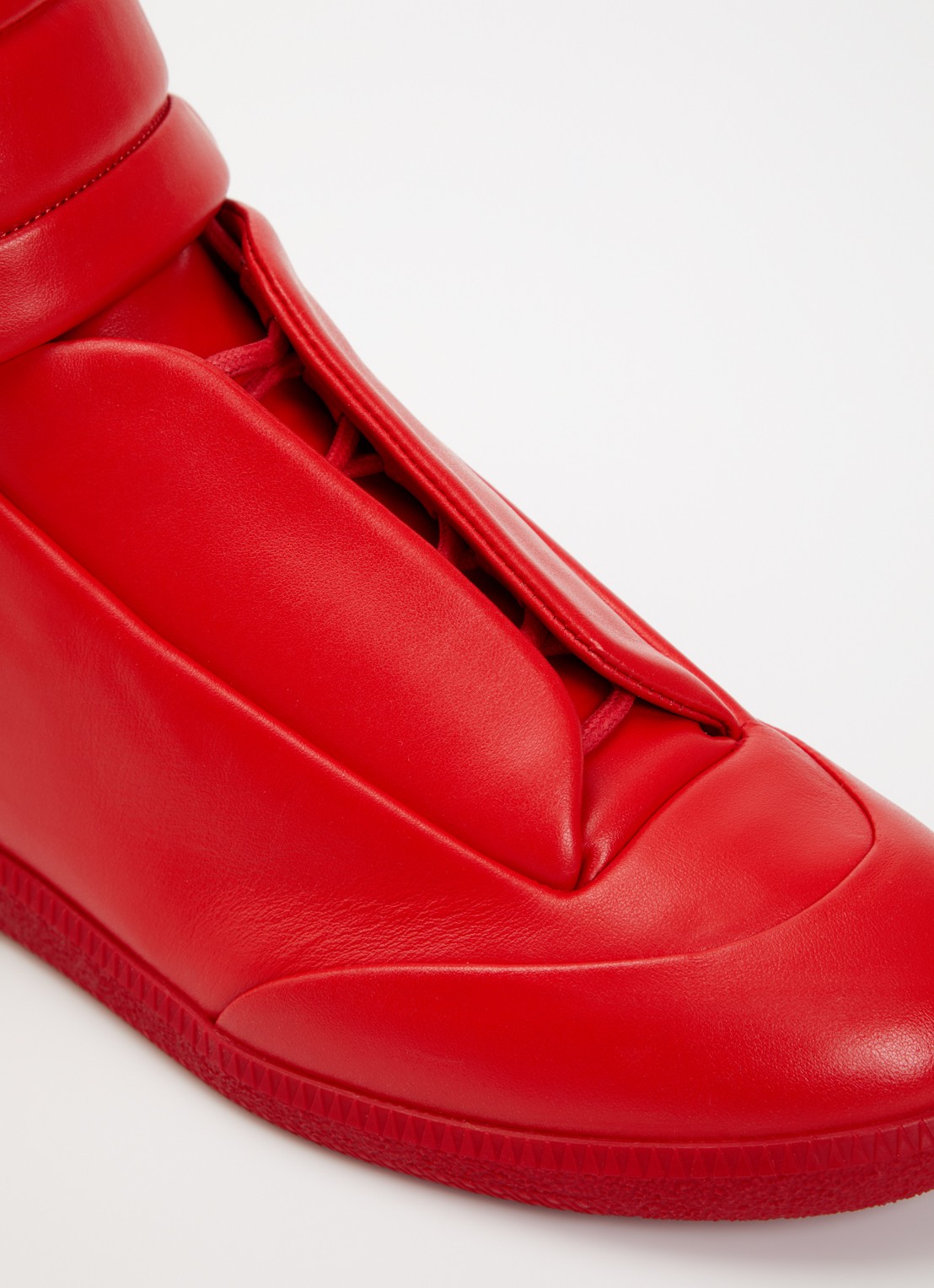 Maison Margiela Future sneaker van kalfsleer - detail 5 rood