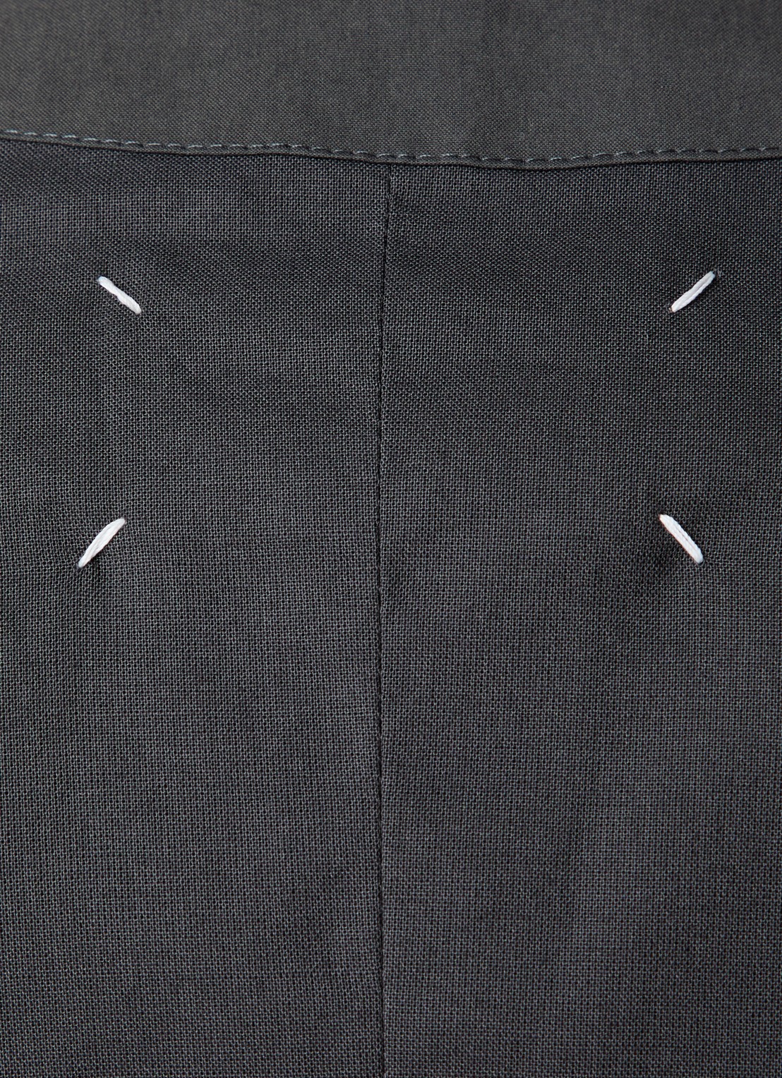 Maison Margiela Gilet in zijdeblend met steekzakken - detail 3 donkergrijs
