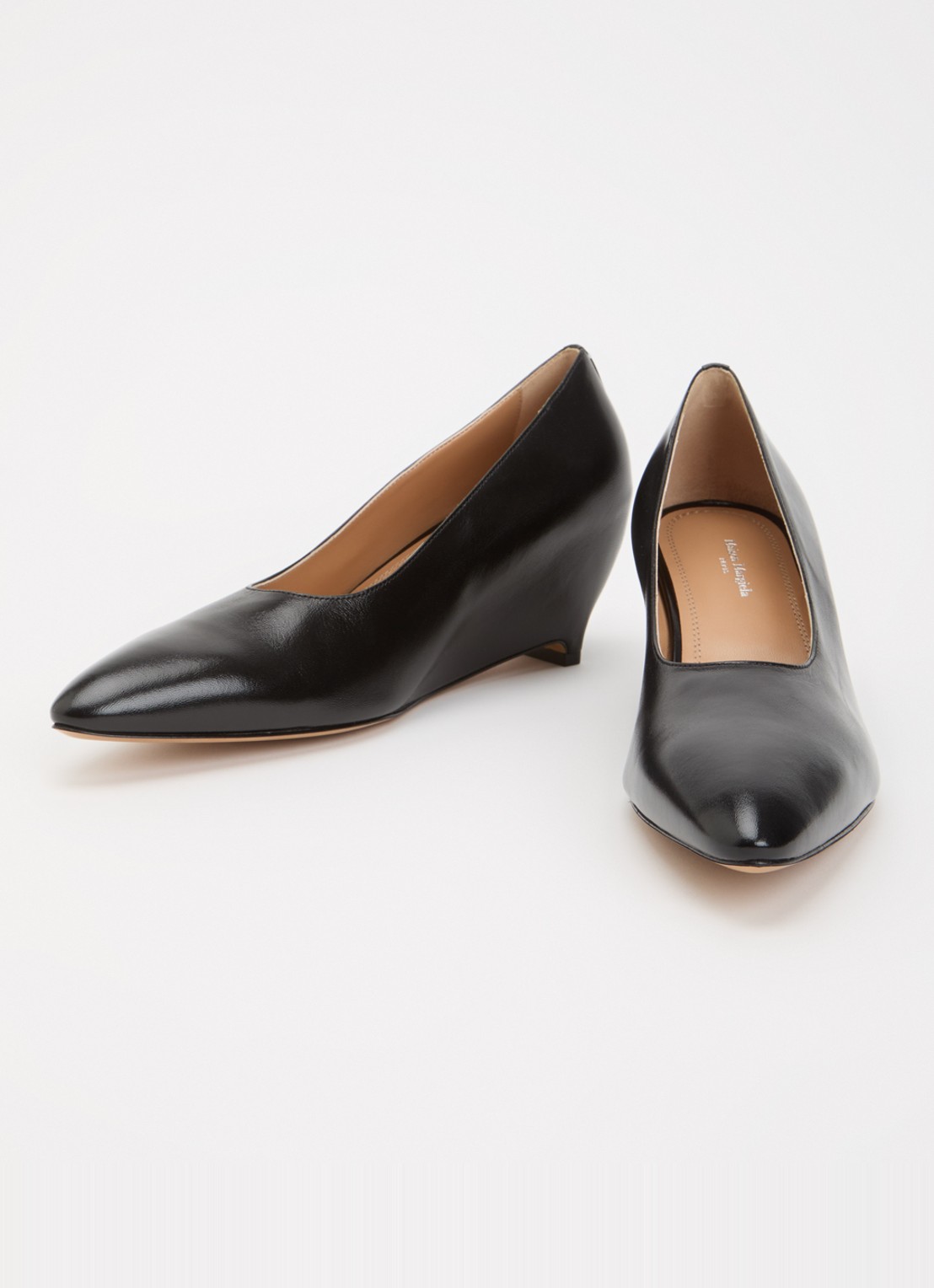 Maison Margiela Heel-Less pump van schapenleer - detail 3 zwart