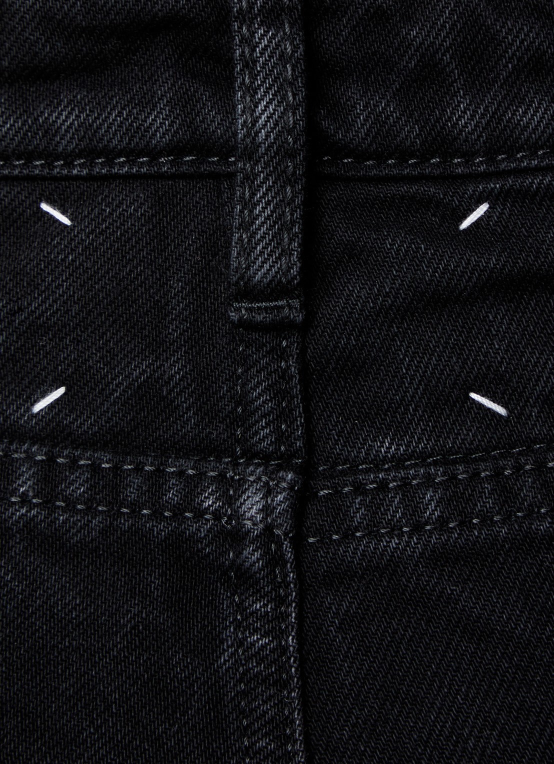 Maison Margiela High waist flared jeans met gekleurde wassing - detail 3 zwart
