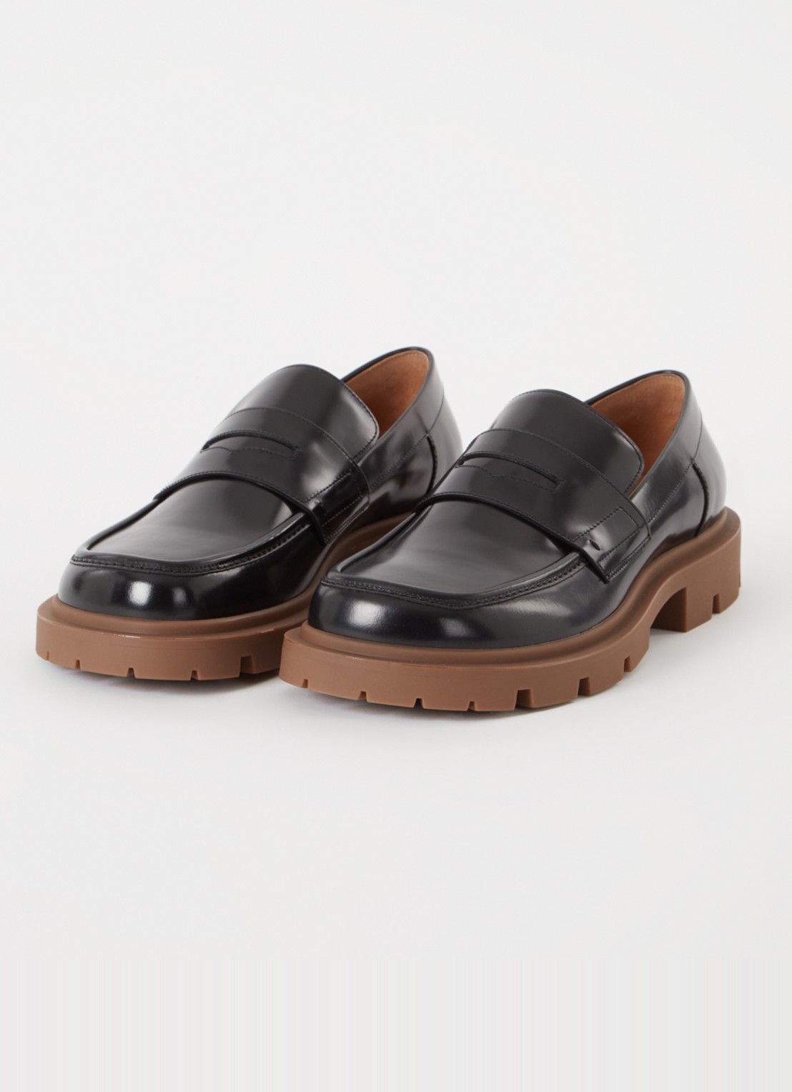Maison Margiela Ivy loafers van kalfsleer - detail 3 zwart