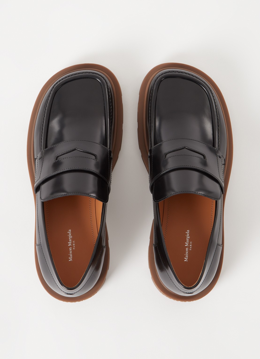 Maison Margiela Ivy loafers van kalfsleer - detail 4 zwart