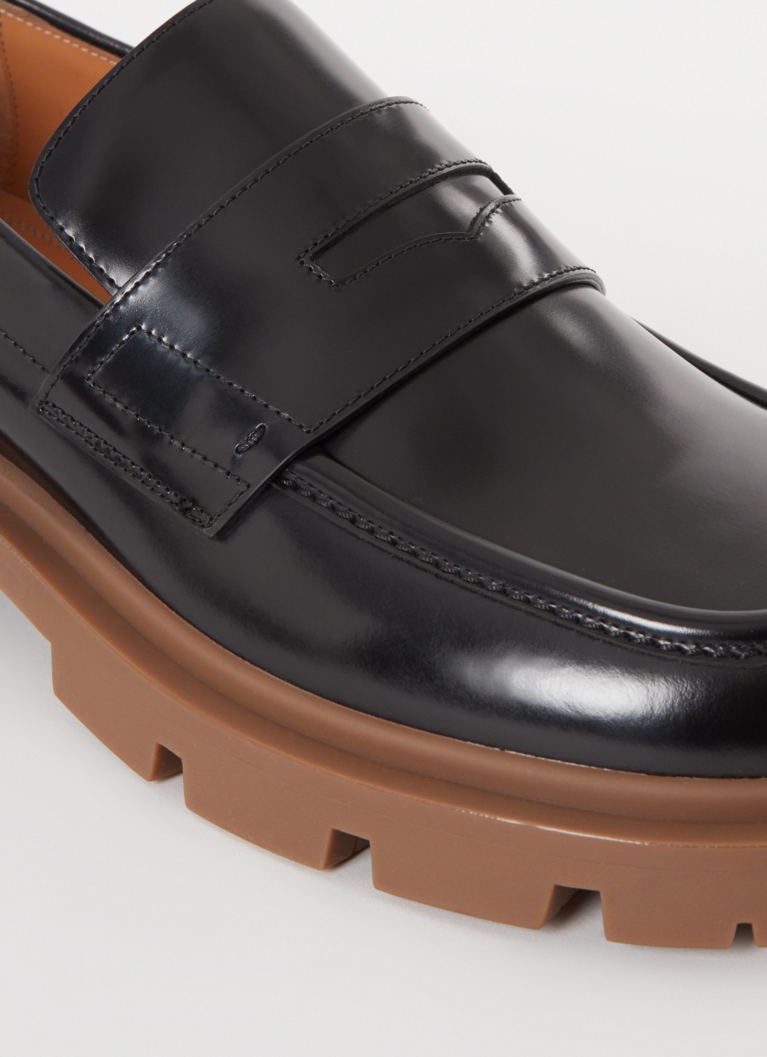 Maison Margiela Ivy loafers van kalfsleer - detail 6 zwart