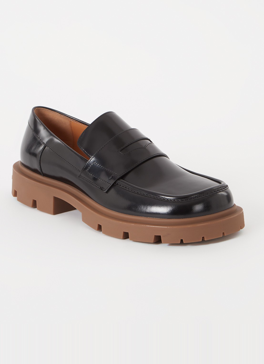 Maison Margiela Ivy loafers van kalfsleer - voorkant zwart