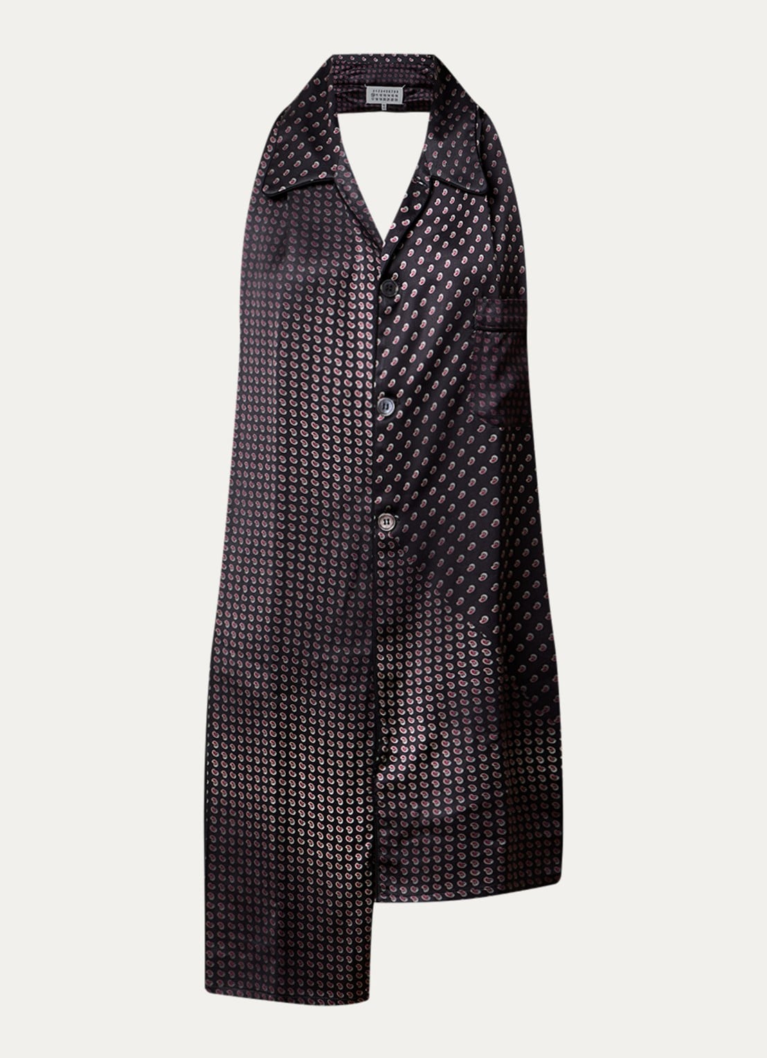 Maison Margiela Kraag met paisley dessin - voorkant zwart