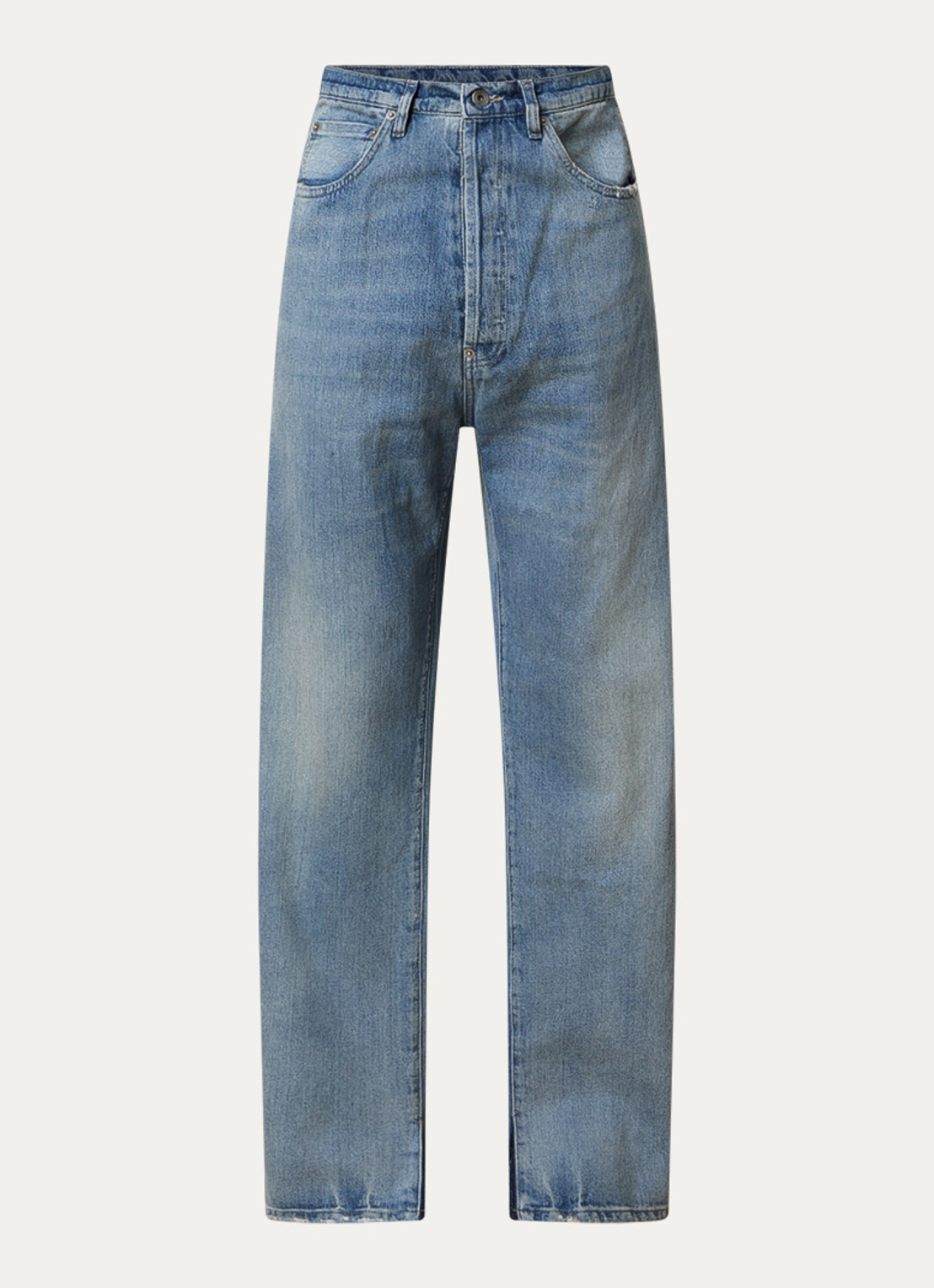 Maison Margiela Loose fit jeans met lichte wassing - voorkant 4 indigo