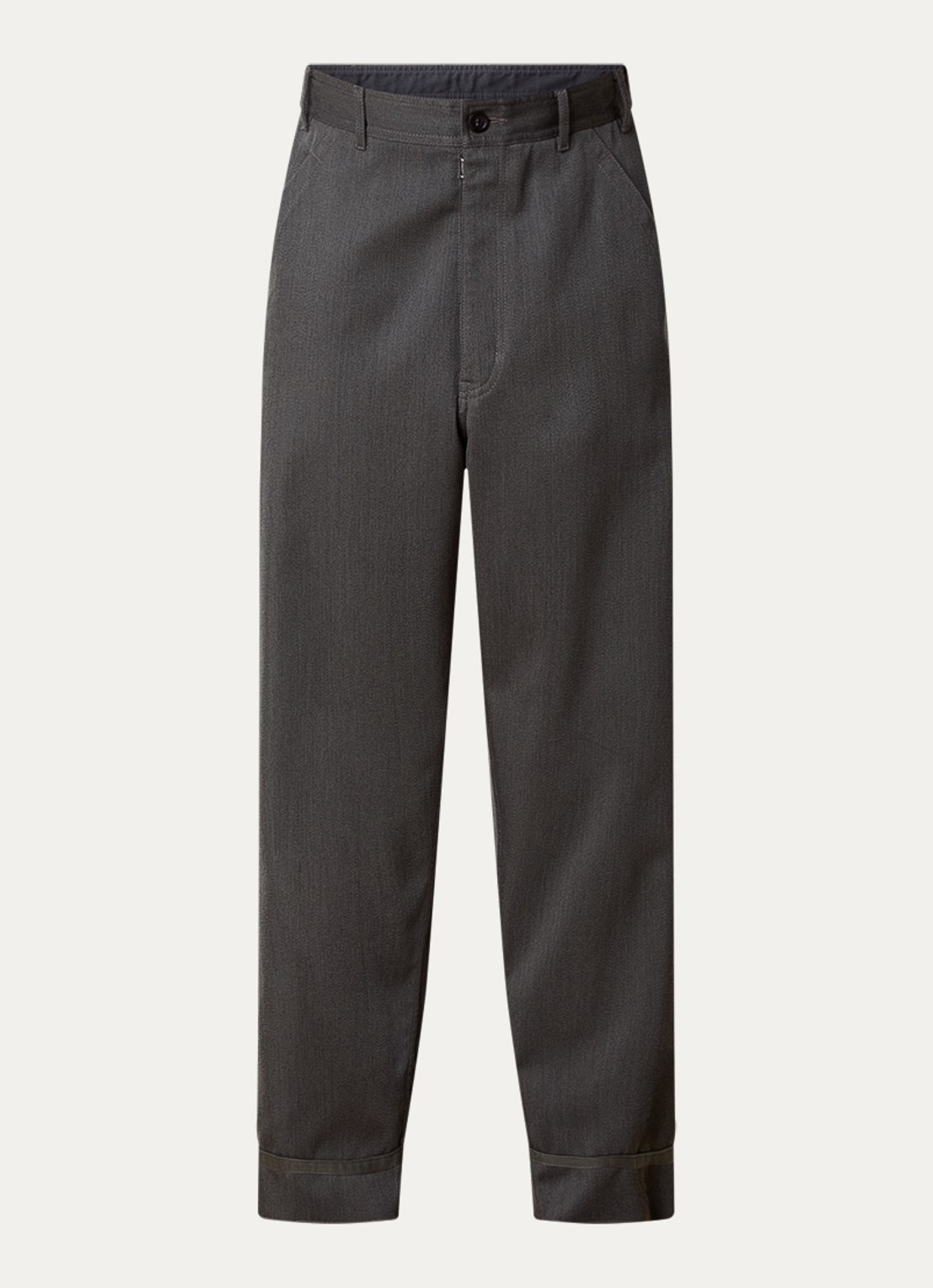 Maison Margiela Loose fit pantalon van wol met steekzakken - voorkant 2 grijs