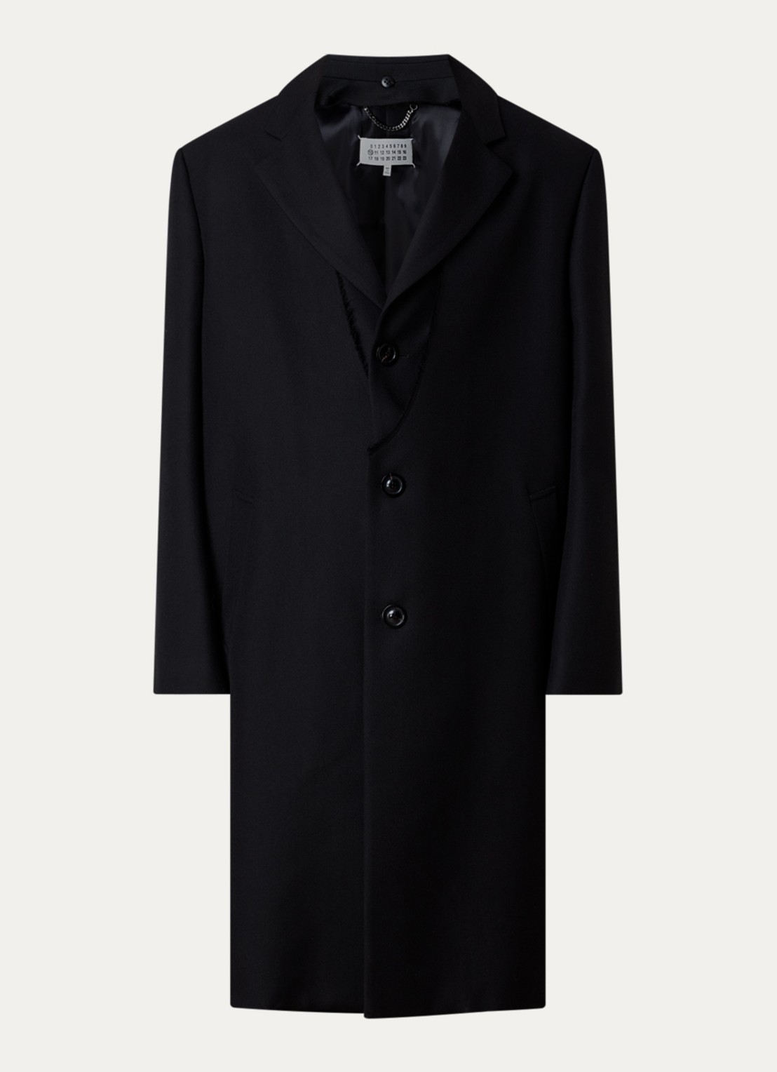 Maison Margiela Mantel van scheerwol - voorkant 5 zwart