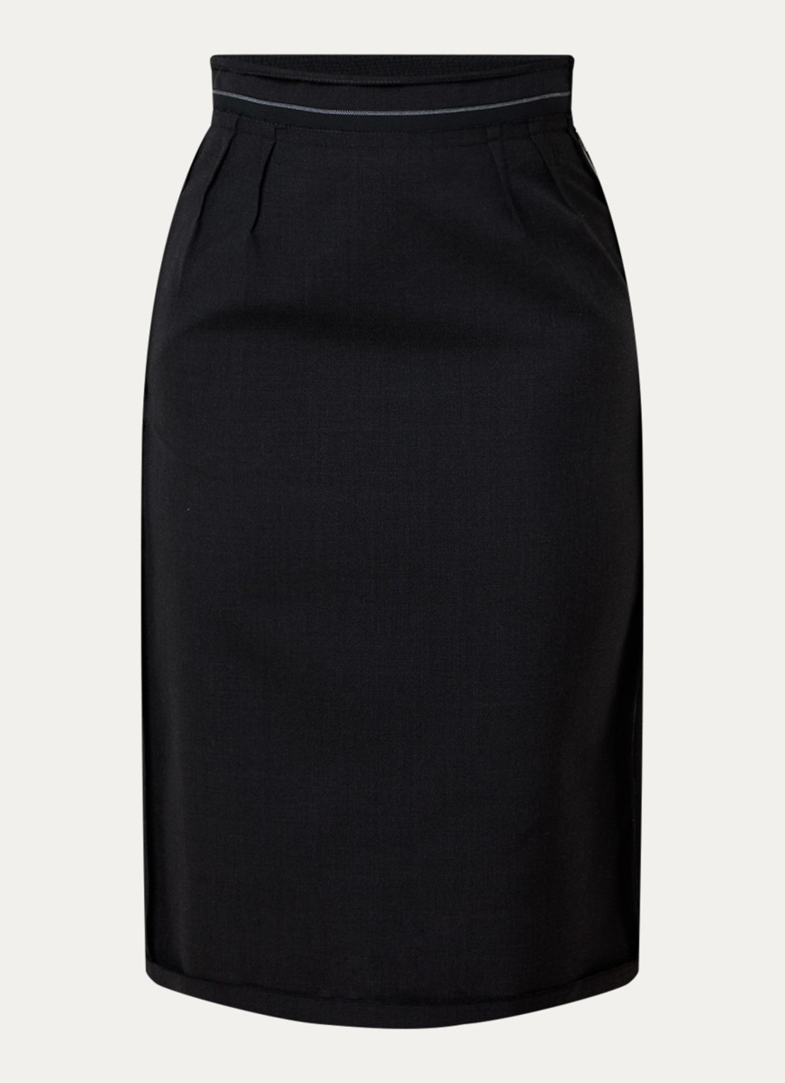 Maison Margiela Midi rok van wol - voorkant zwart