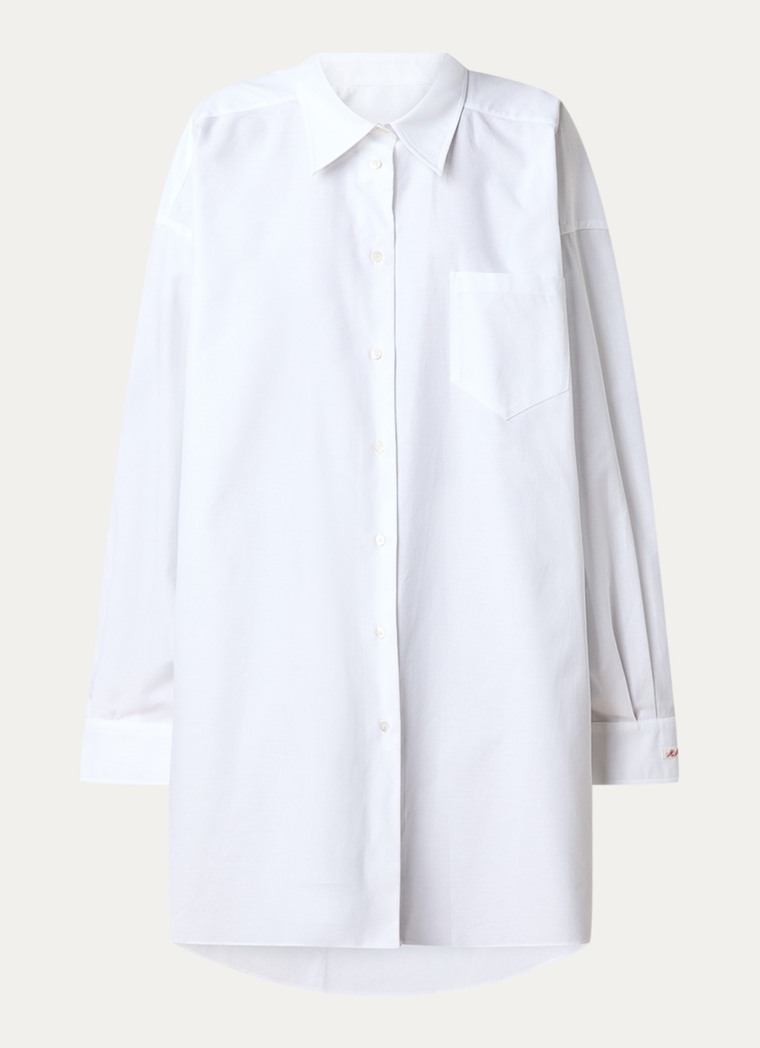 Maison Margiela Oversized blouse met borstzak - voorkant 2 wit