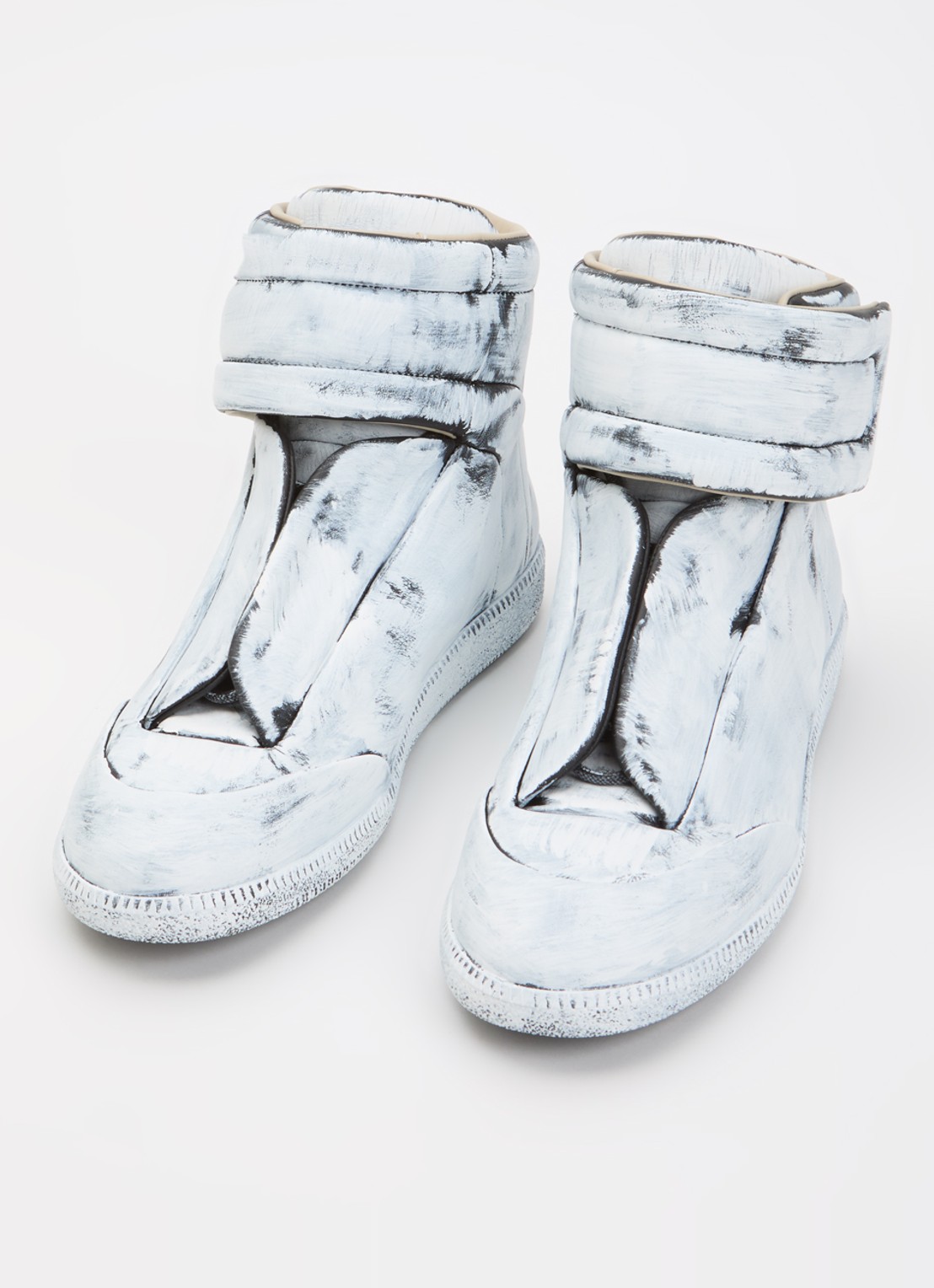 Maison Margiela Paint Future sneaker van kalfsleer - detail wit