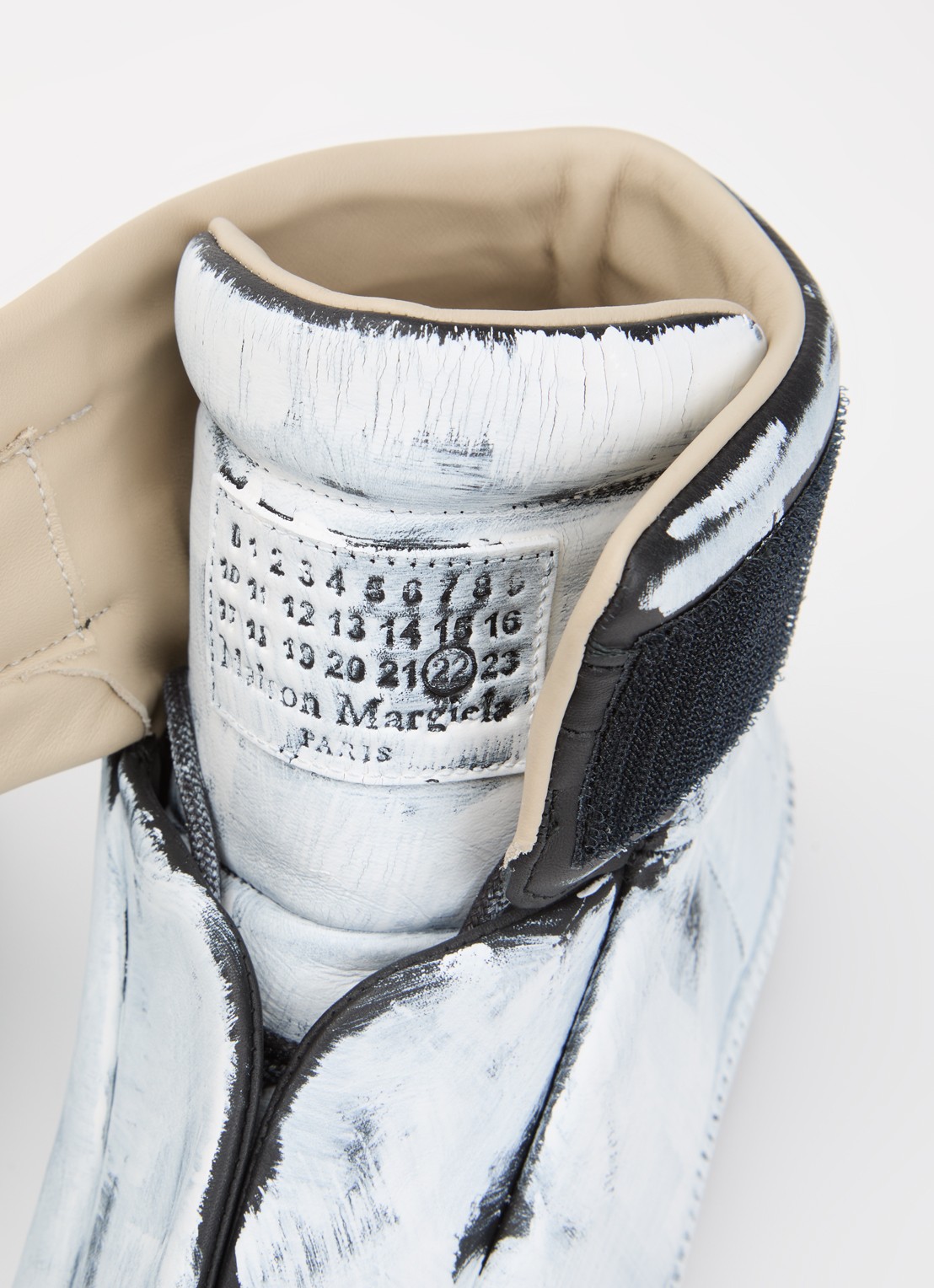 Maison Margiela Paint Future sneaker van kalfsleer - detail 3 wit