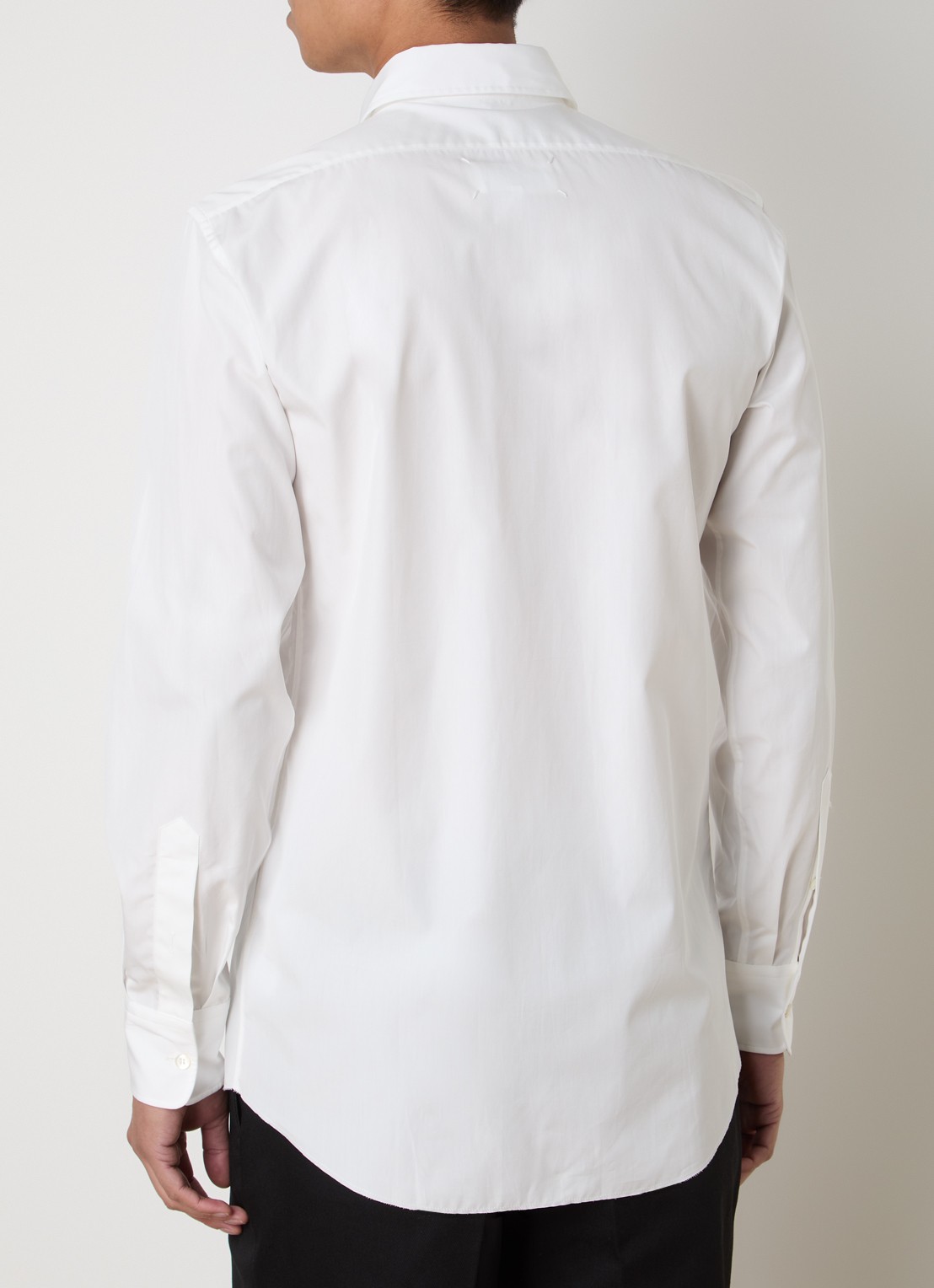 Maison Margiela Regular fit overhemd met borstzak - achterkant gebroken wit