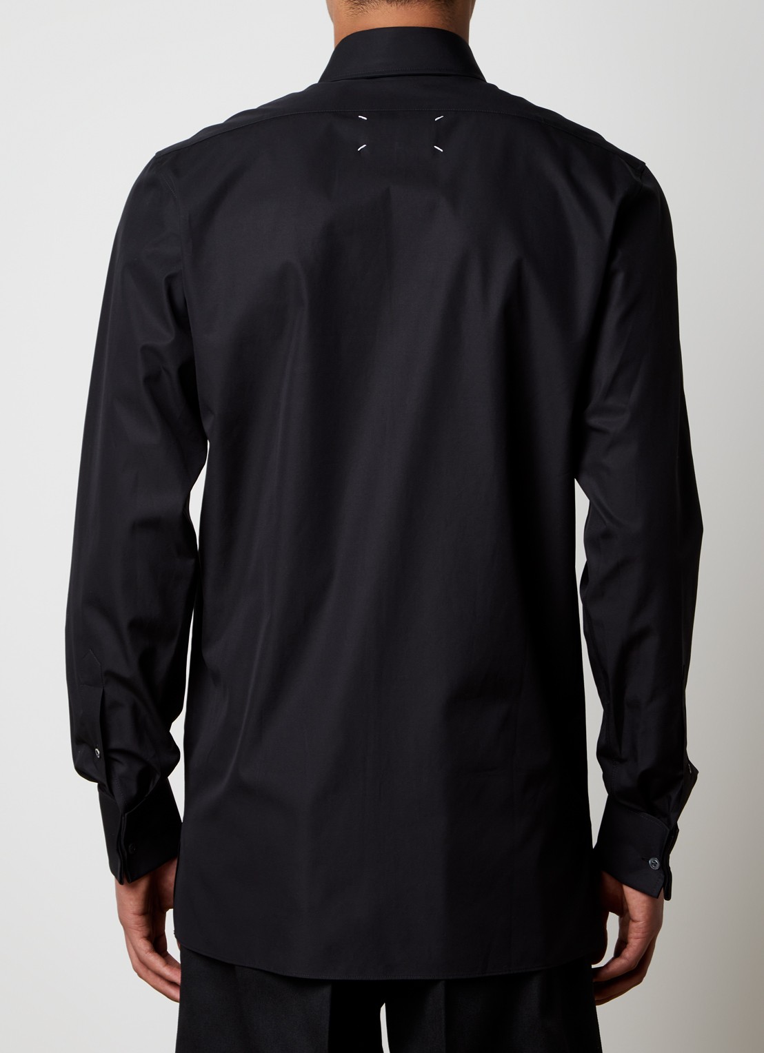 Maison Margiela Regular fit overhemd met dubbele manchet - achterkant 5 zwart