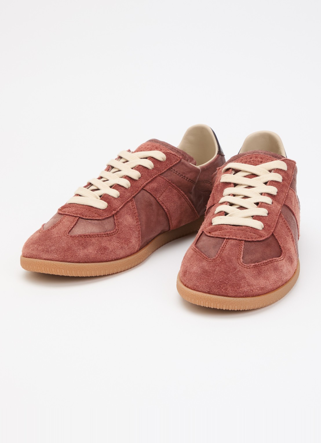 Maison Margiela Replica 6 sneaker met suède details - detail 2 roestbruin