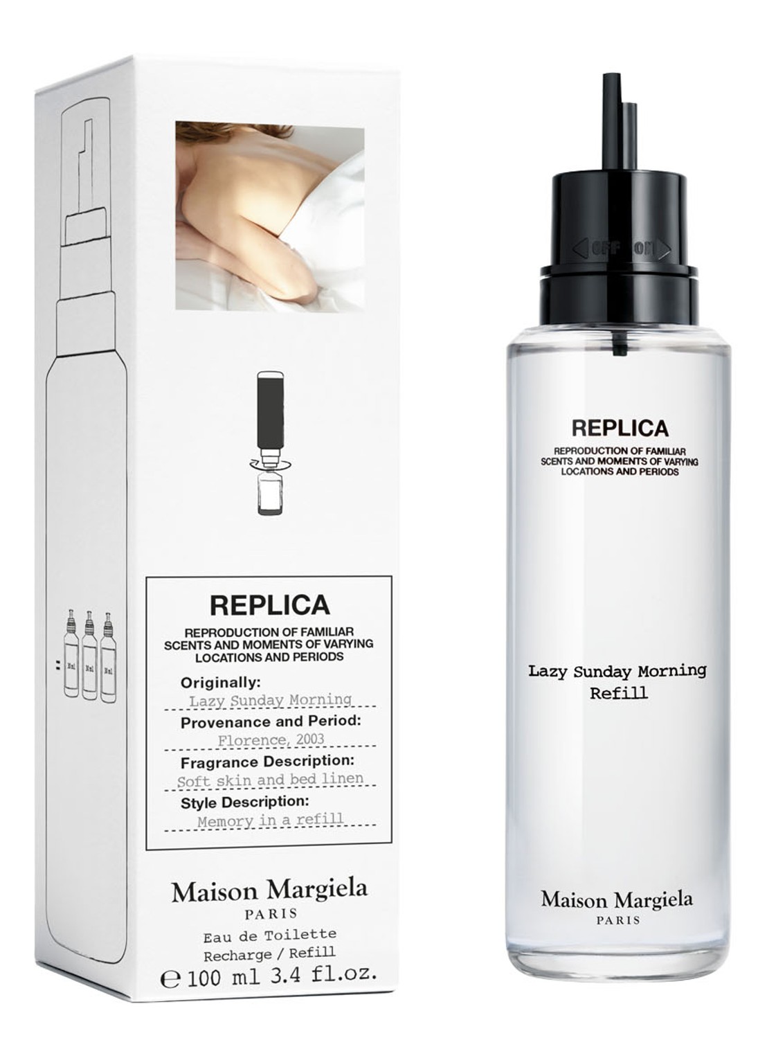 Maison Margiela REPLICA - Lazy Sunday Morning Eau de Toilette - navulling - voorkant 2 zilver
