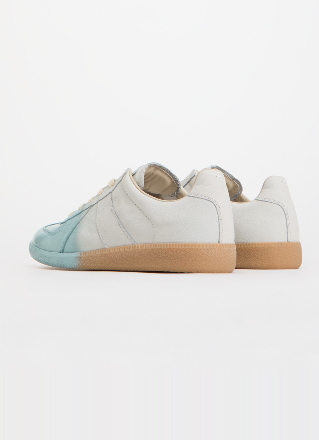 Maison Margiela Replica sneaker van kalfsleer - achterkant turquoise
