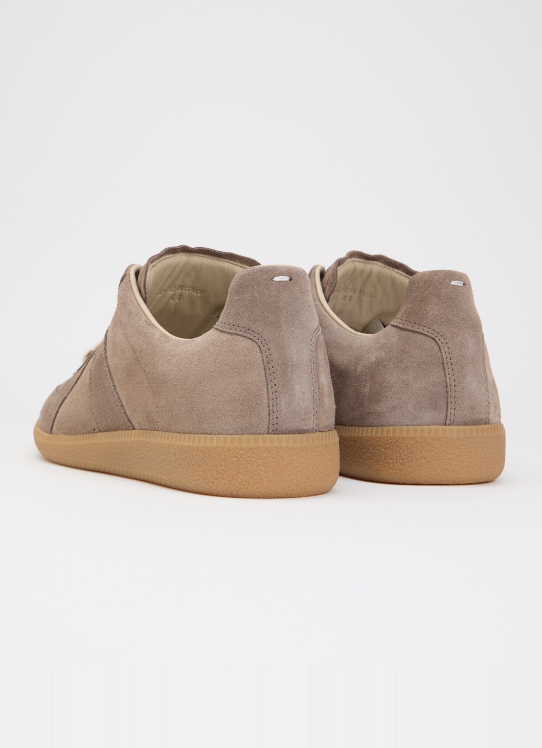 Maison Margiela Replica sneaker van kalfssuède - achterkant 5 taupe