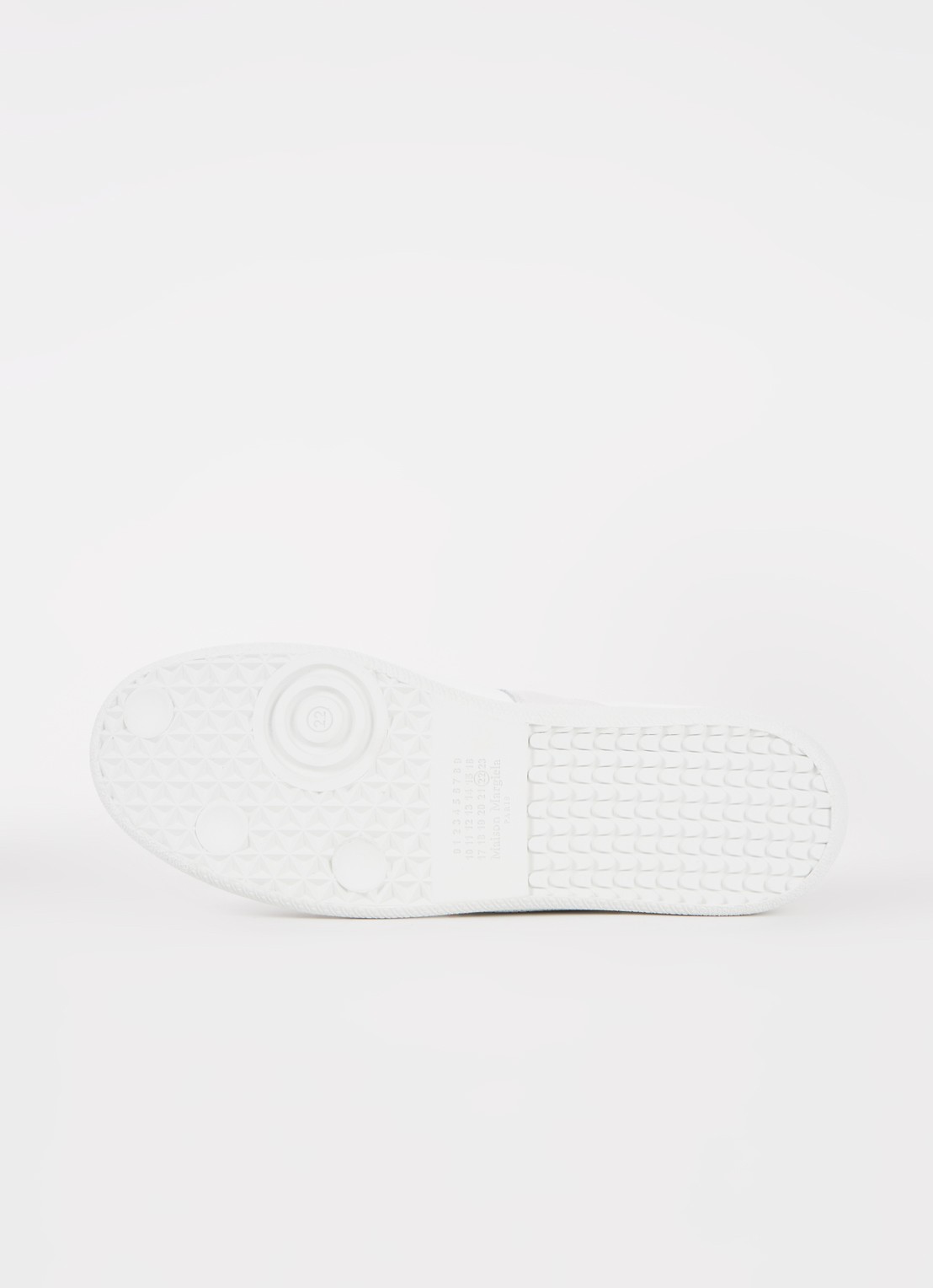 Maison Margiela Replica sneaker van lamsleer met suède details - detail 6 wit