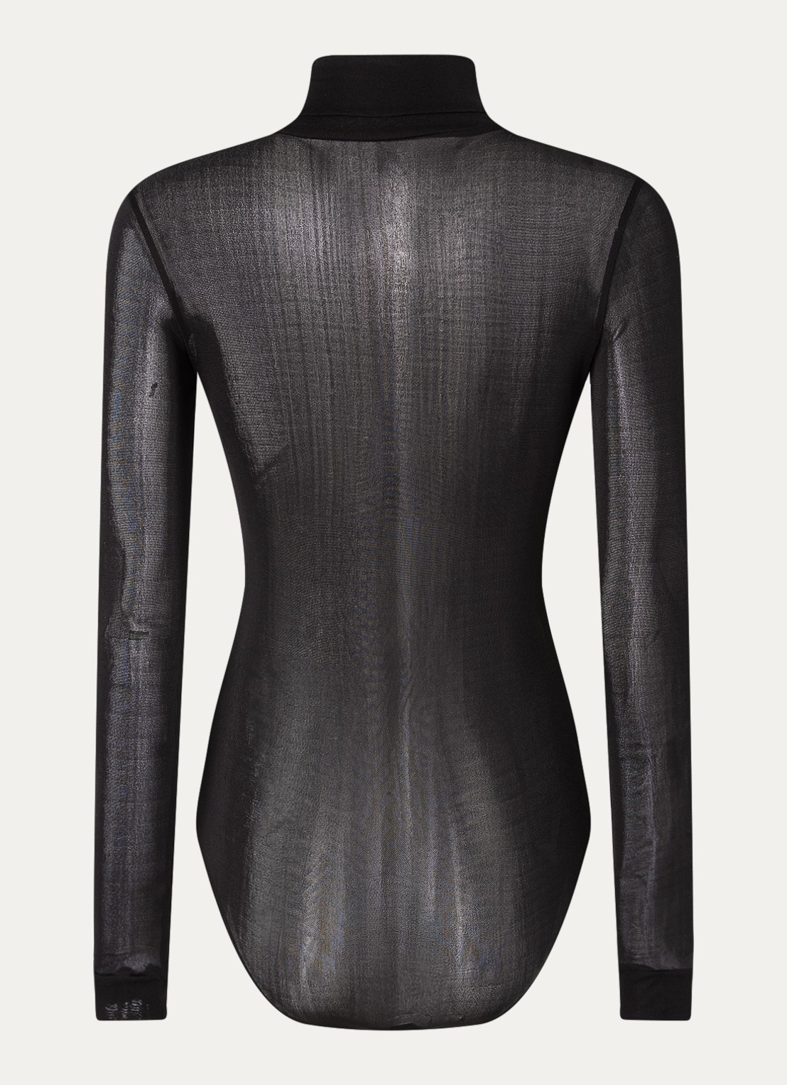 Maison Margiela Semi-transparante body met col - achterkant 3 zwart