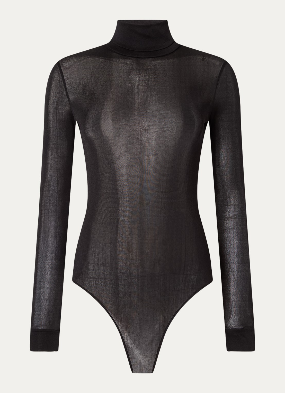 Maison Margiela Semi-transparante body met col - voorkant 4 zwart