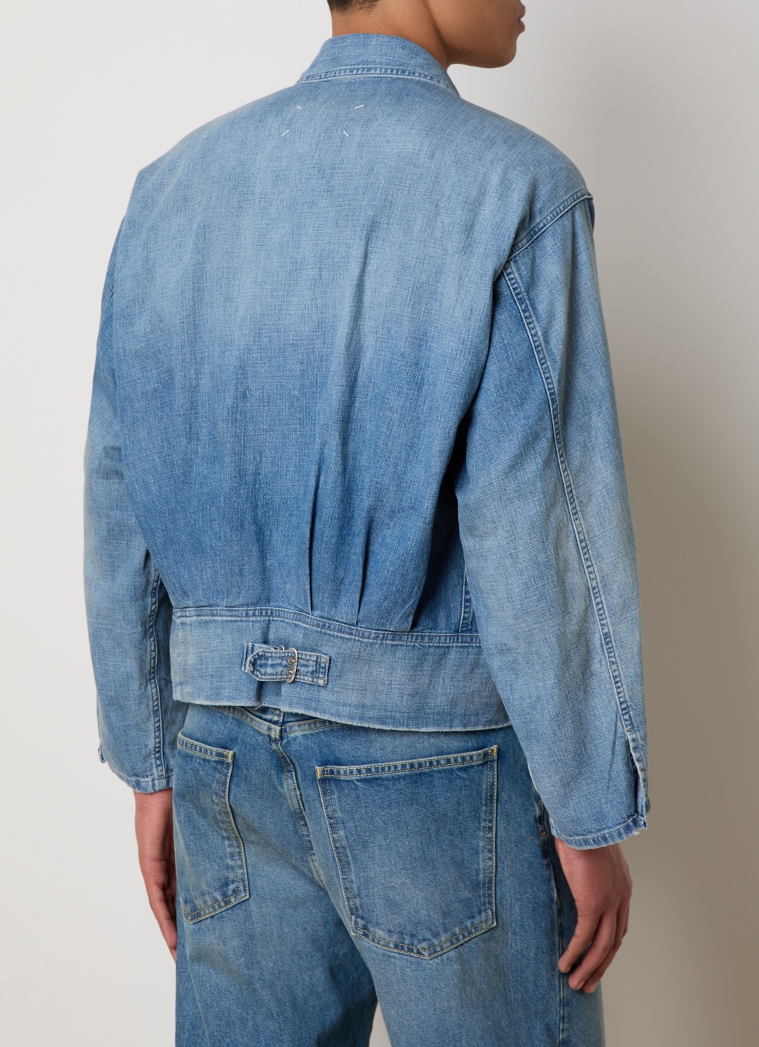 Maison Margiela Spijkerjas met klepzakken - achterkant 6 indigo