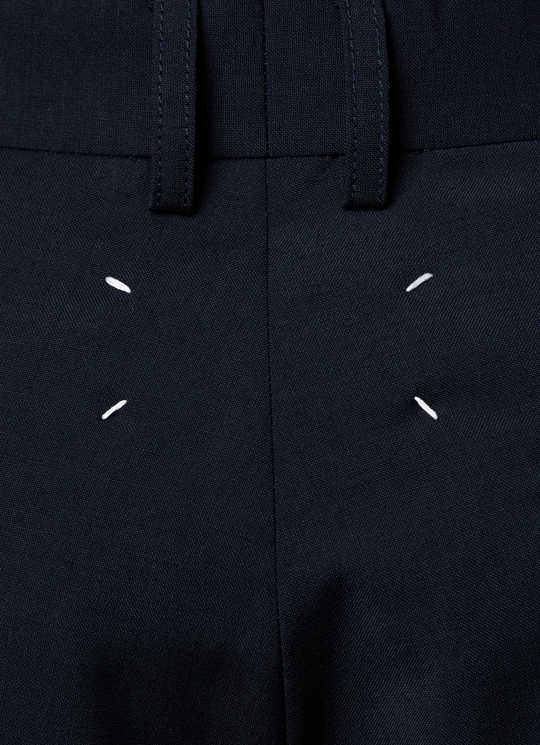 Maison Margiela Spliced straight fit broek met steekzakken - detail 3 donkerblauw