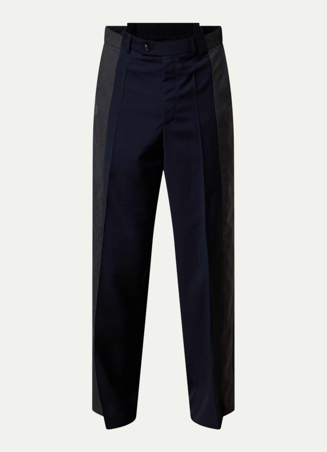 Maison Margiela Spliced straight fit broek met steekzakken - voorkant 5 donkerblauw