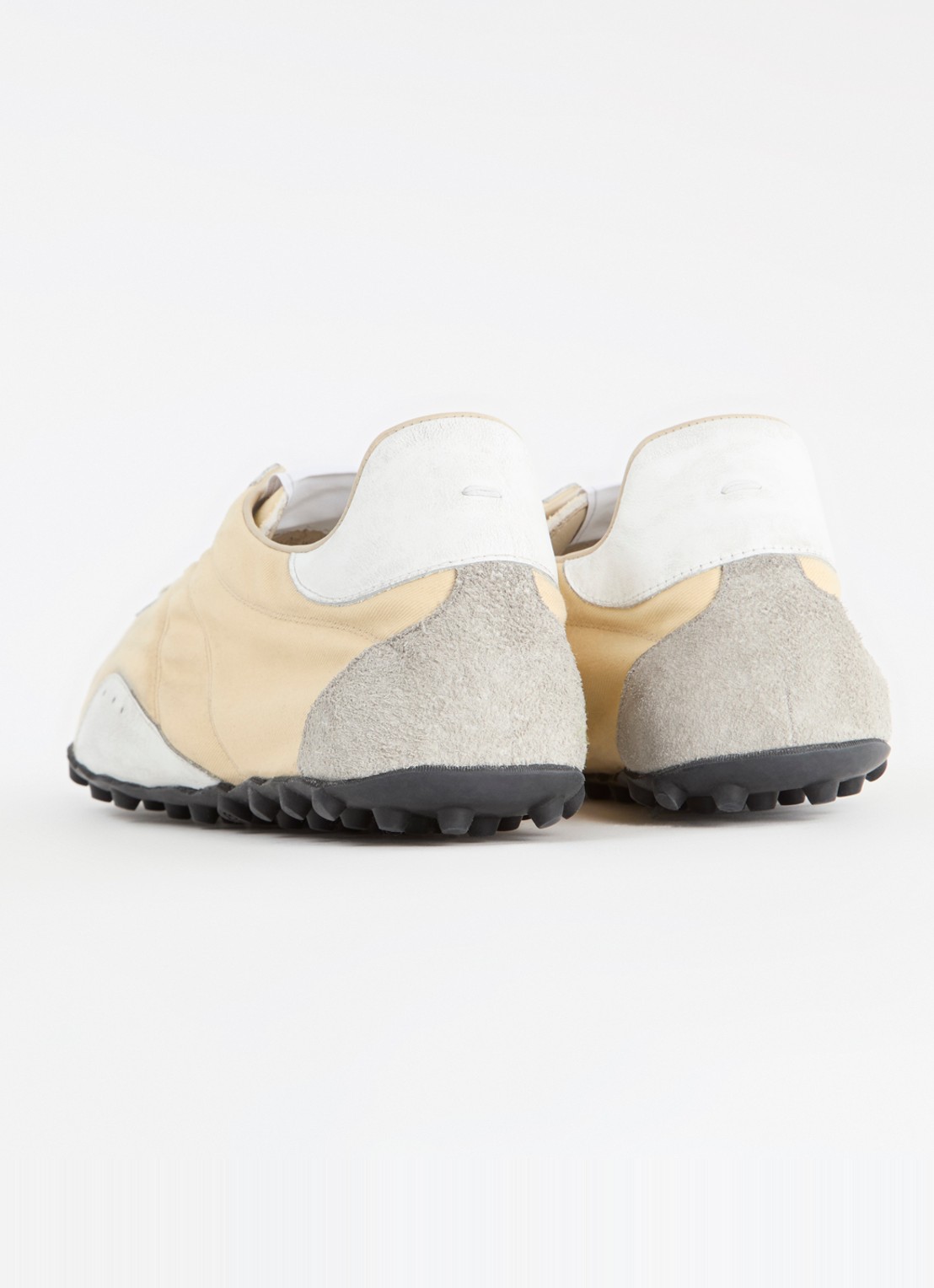 Maison Margiela Sprinters sneaker met kalfsleren details - achterkant 5 ivoor