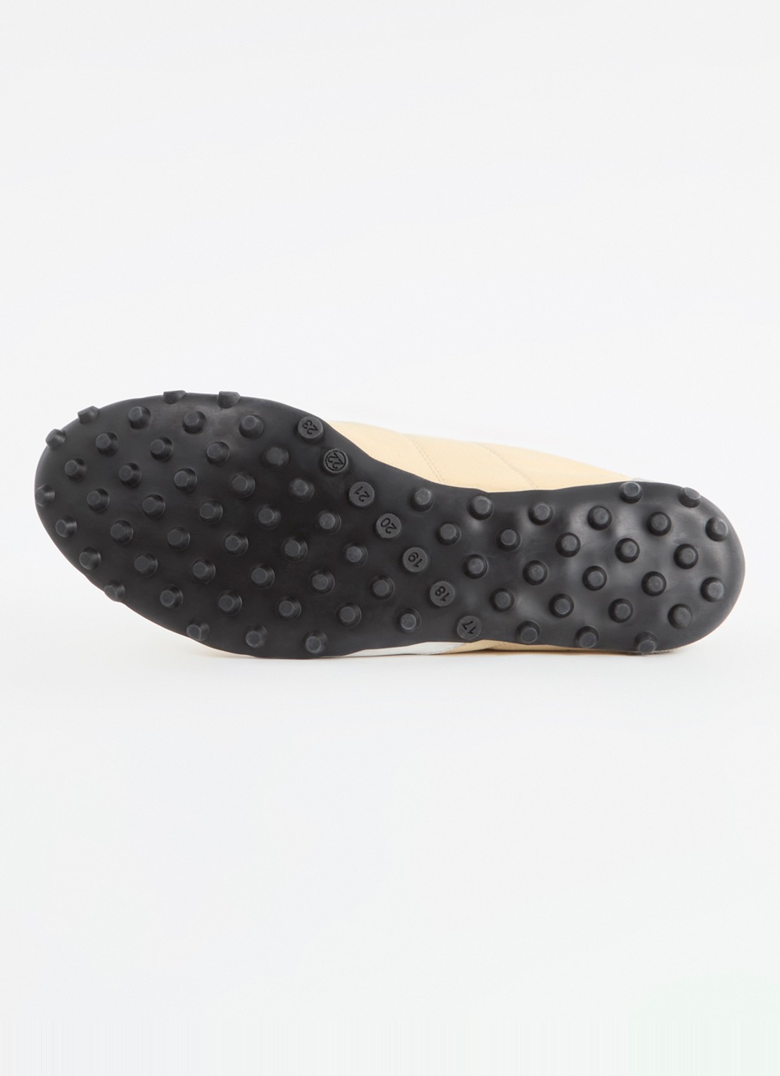 Maison Margiela Sprinters sneaker met kalfsleren details - detail 3 ivoor