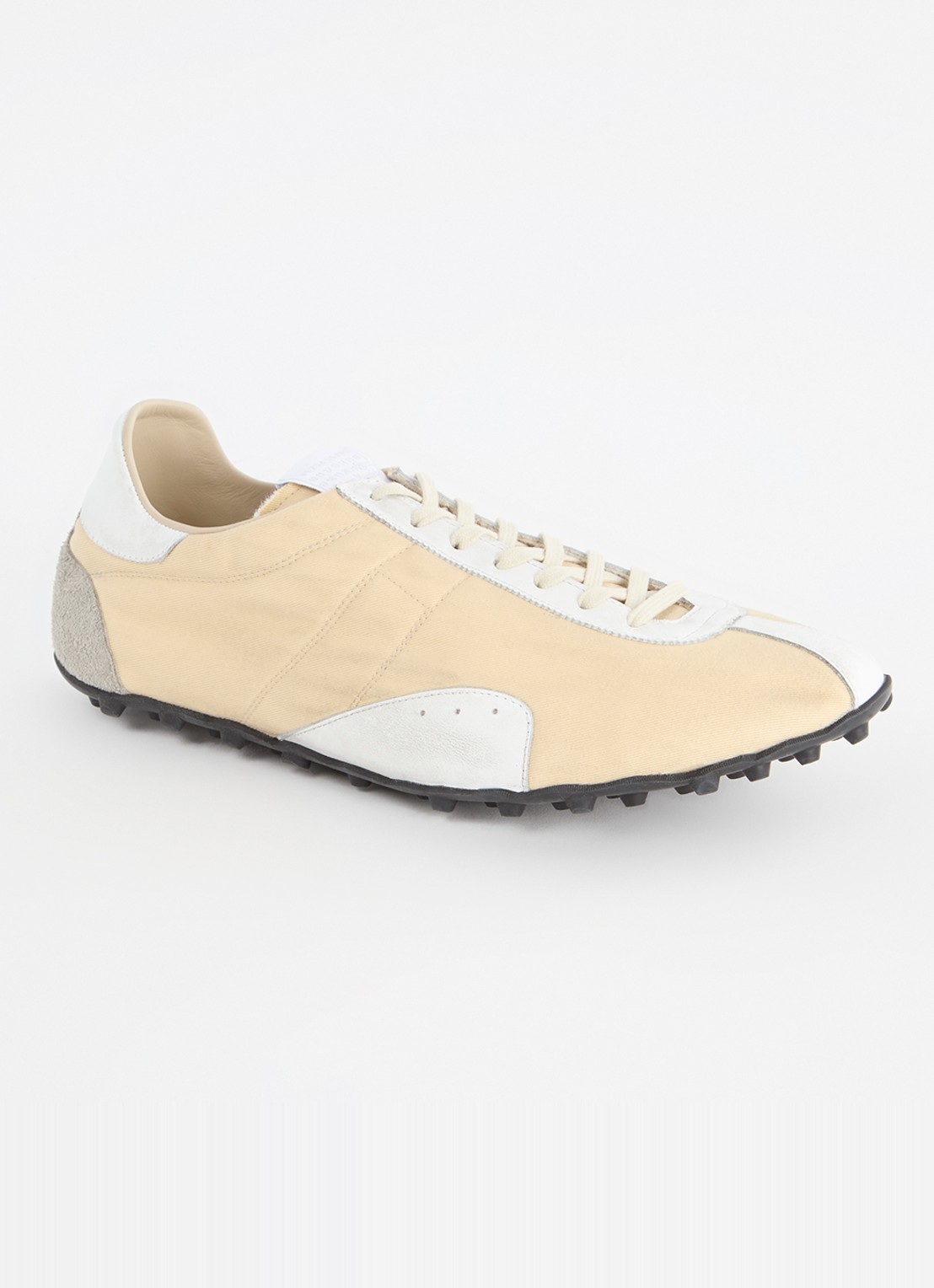 Maison Margiela Sprinters sneaker met kalfsleren details - voorkant 6 ivoor