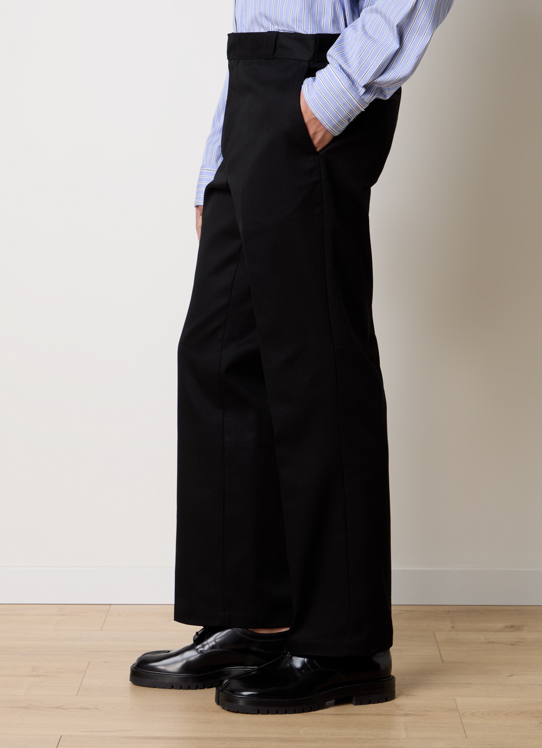 Maison Margiela Straight fit broek met steekzakken - detail 2 zwart