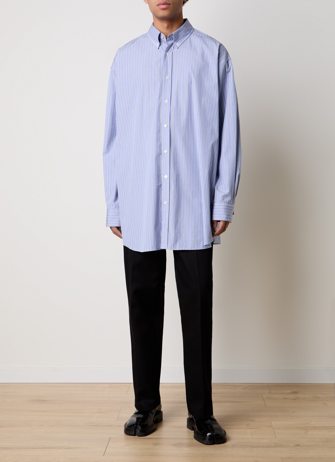 Maison Margiela Straight fit broek met steekzakken - voorkant 5 zwart