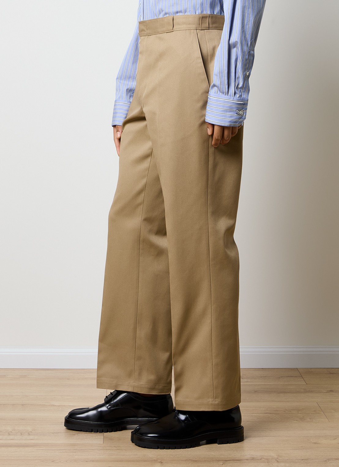 Maison Margiela Straight fit broek met steekzakken - detail 2 khaki