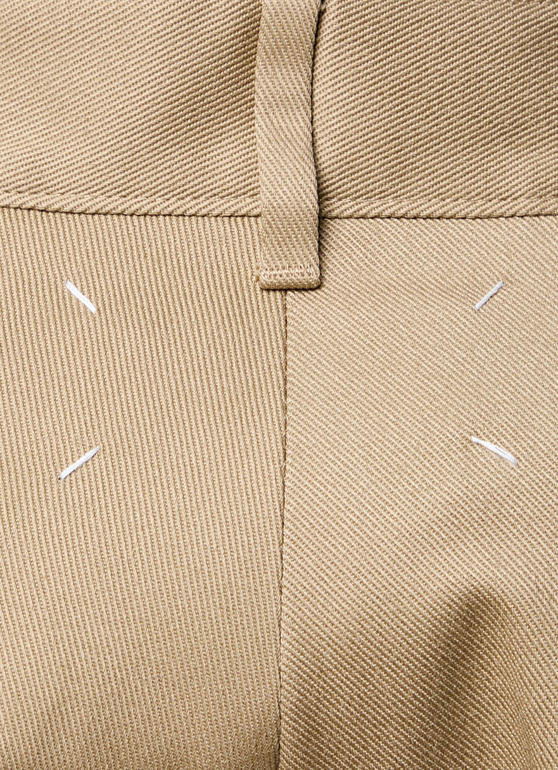 Maison Margiela Straight fit broek met steekzakken - detail 3 khaki
