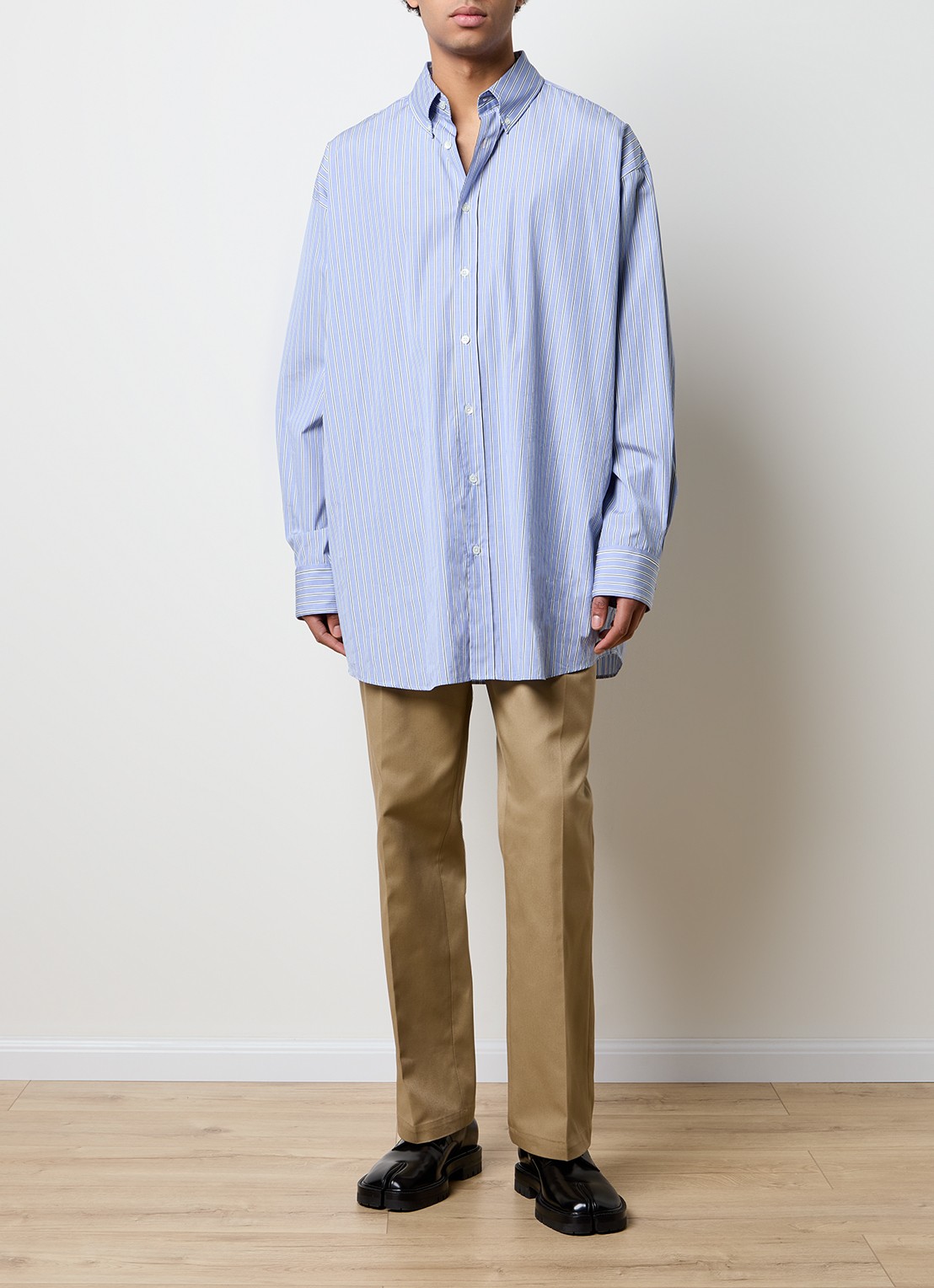 Maison Margiela Straight fit broek met steekzakken - voorkant 5 khaki