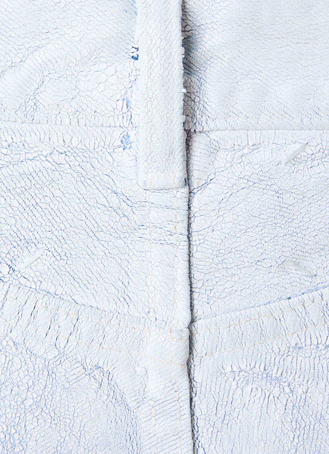 Maison Margiela Straight leg jeans met destroyed afwerking - detail 3 wit