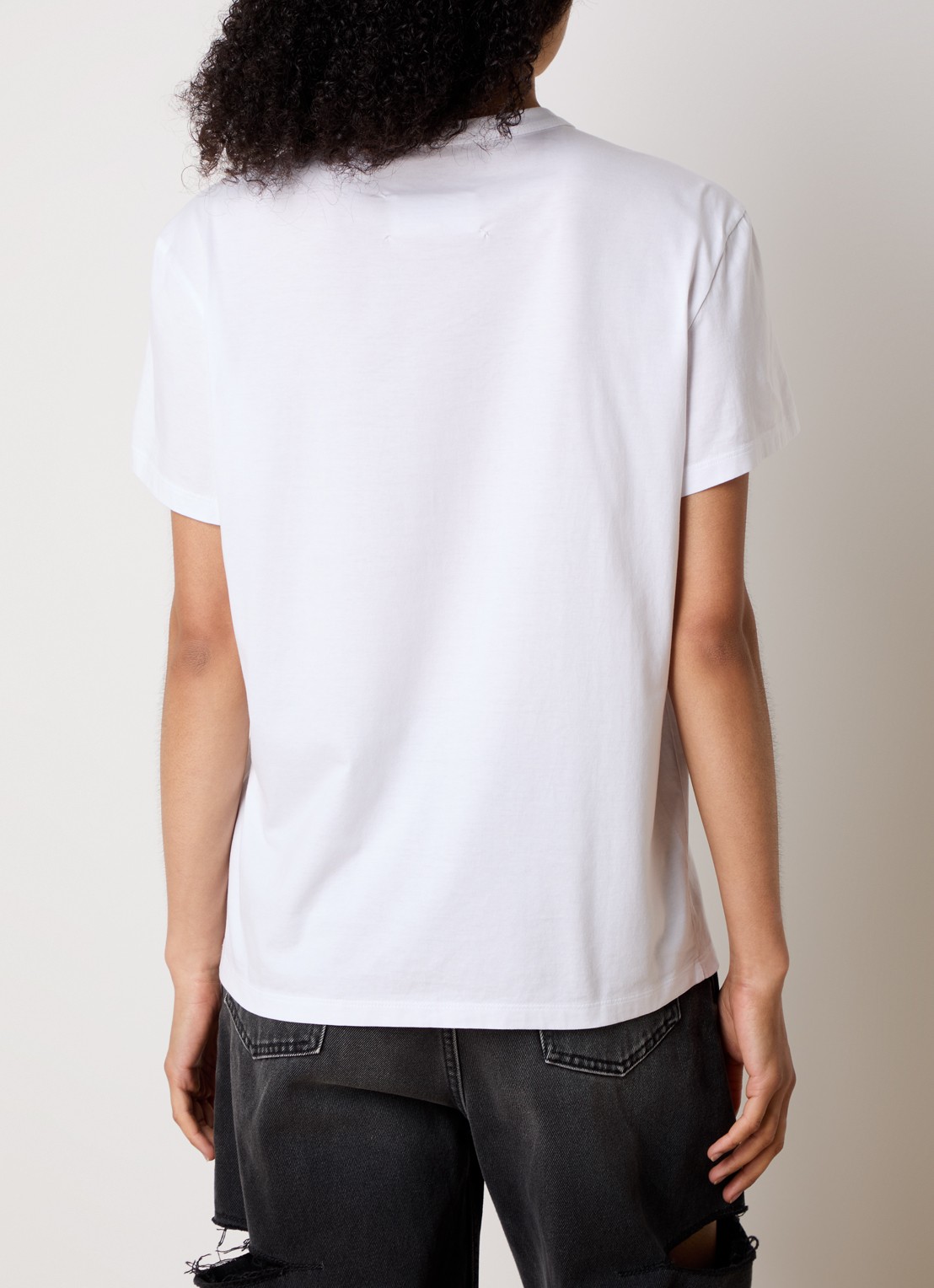 Maison Margiela T-shirt met logoborduring  - achterkant 3 wit