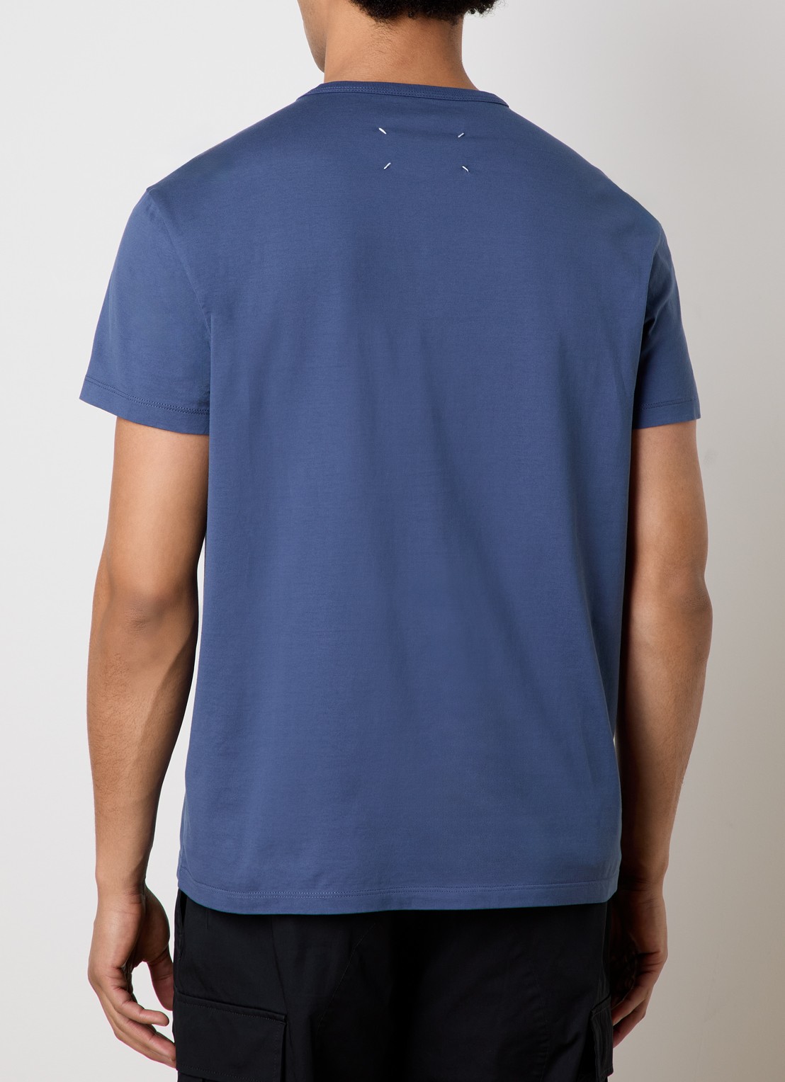 Maison Margiela T-shirt met logoborduring - achterkant 5 beige
