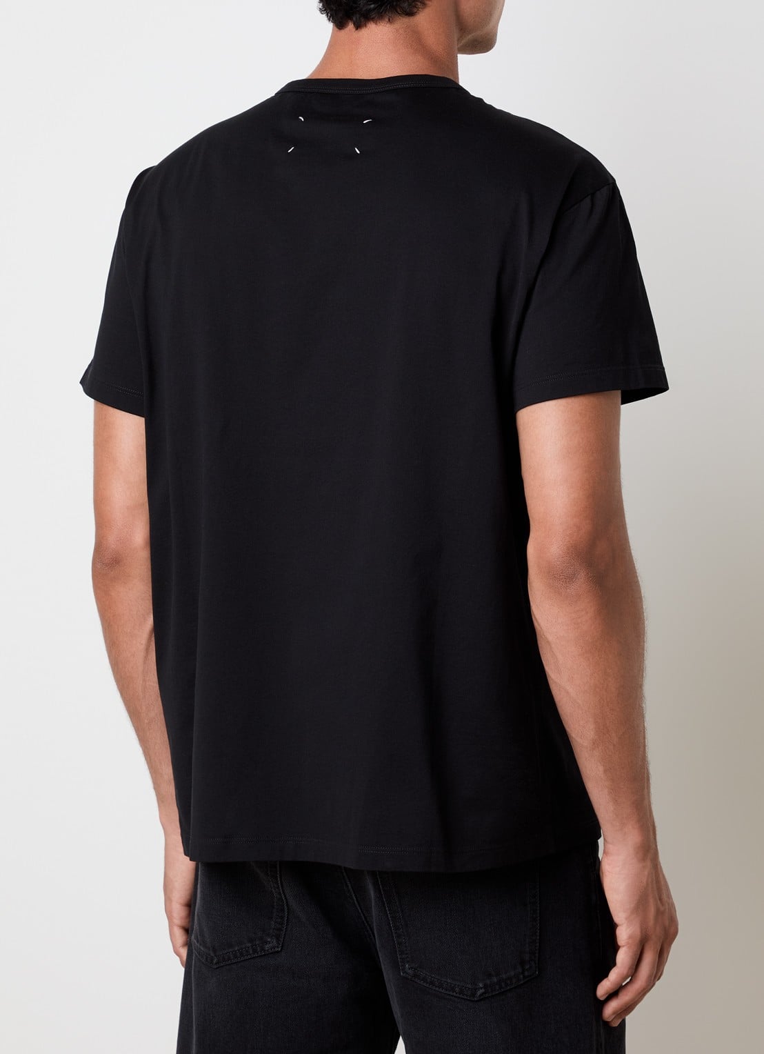 Maison Margiela T-shirt met logoborduring - achterkant 5 zwart