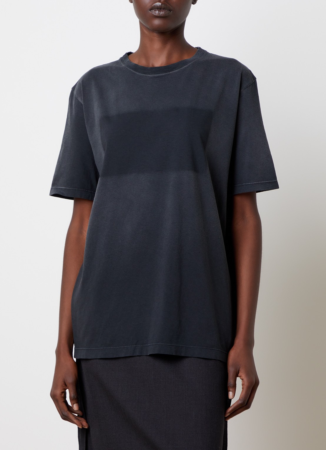 Maison Margiela T-shirt met ronde hals - detail zwart