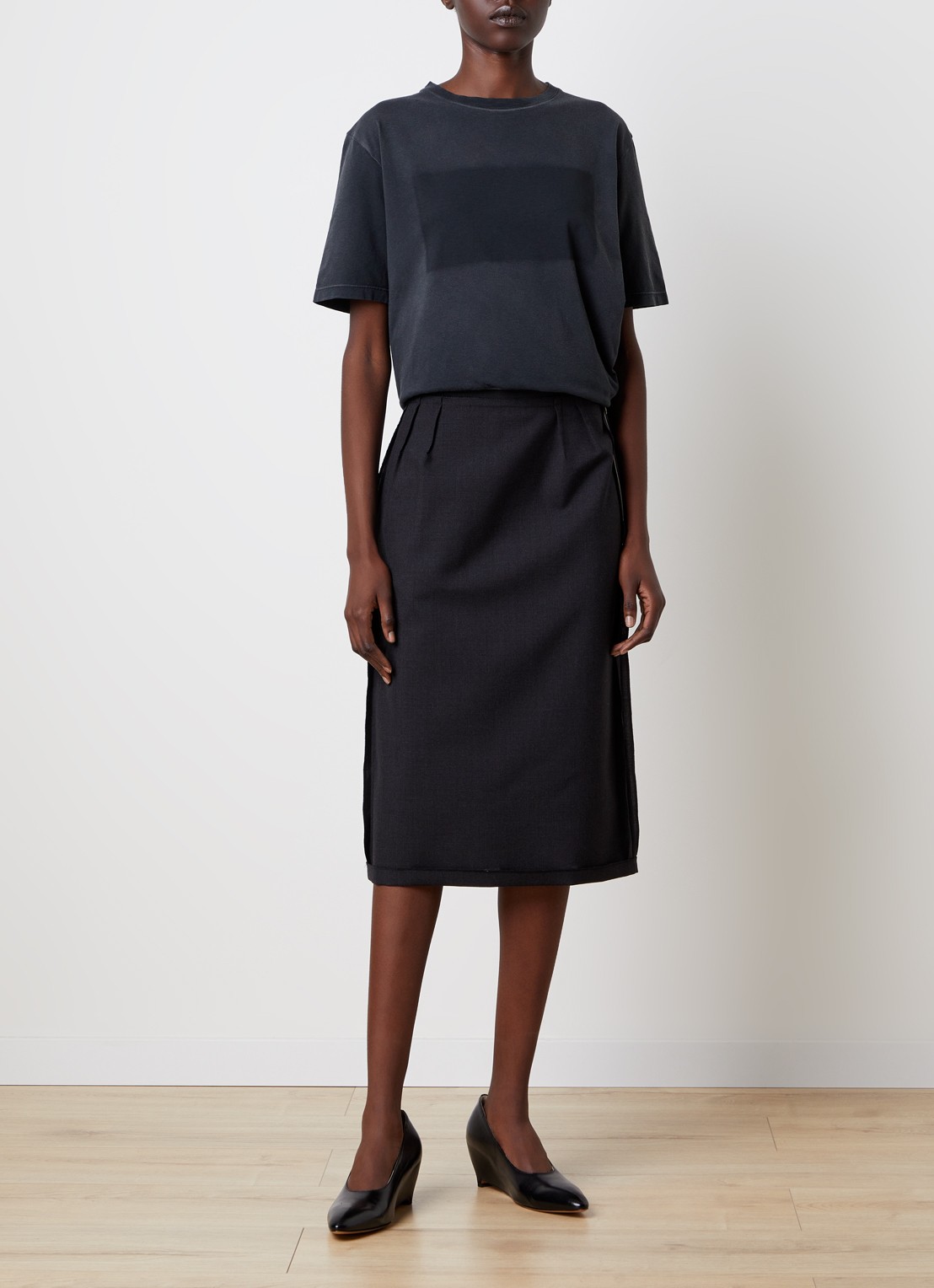 Maison Margiela T-shirt met ronde hals - voorkant 4 zwart