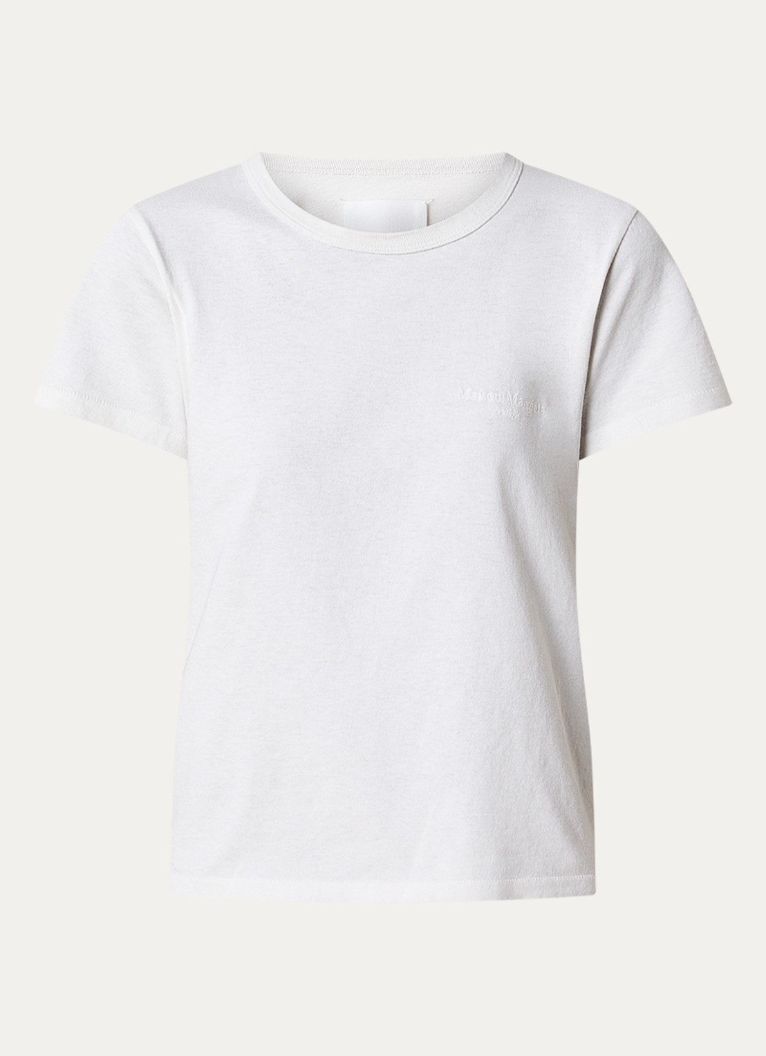 Maison Margiela T-shirt met ronde hals - voorkant 3 wit