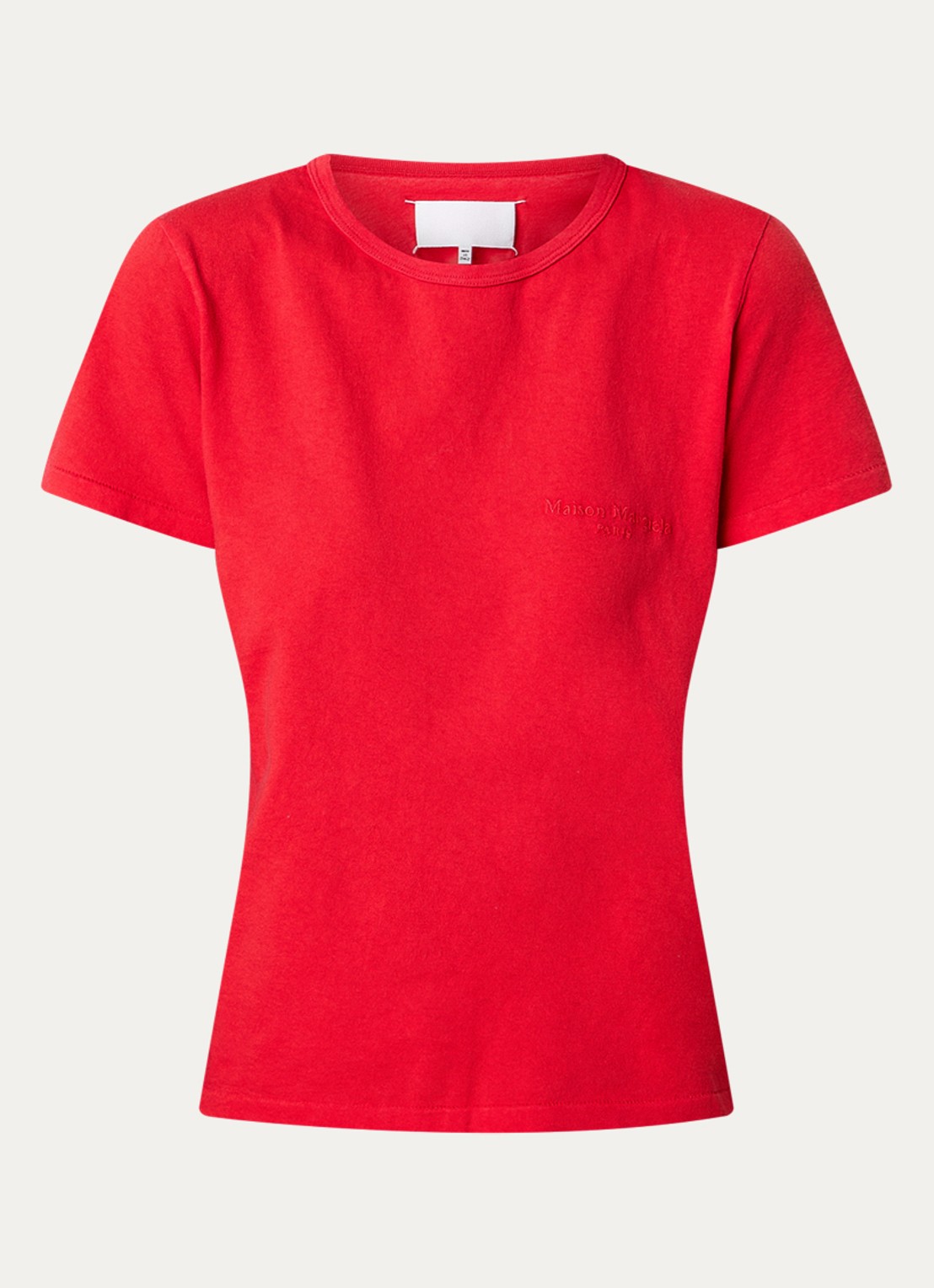 Maison Margiela T-shirt met ronde hals - voorkant rood