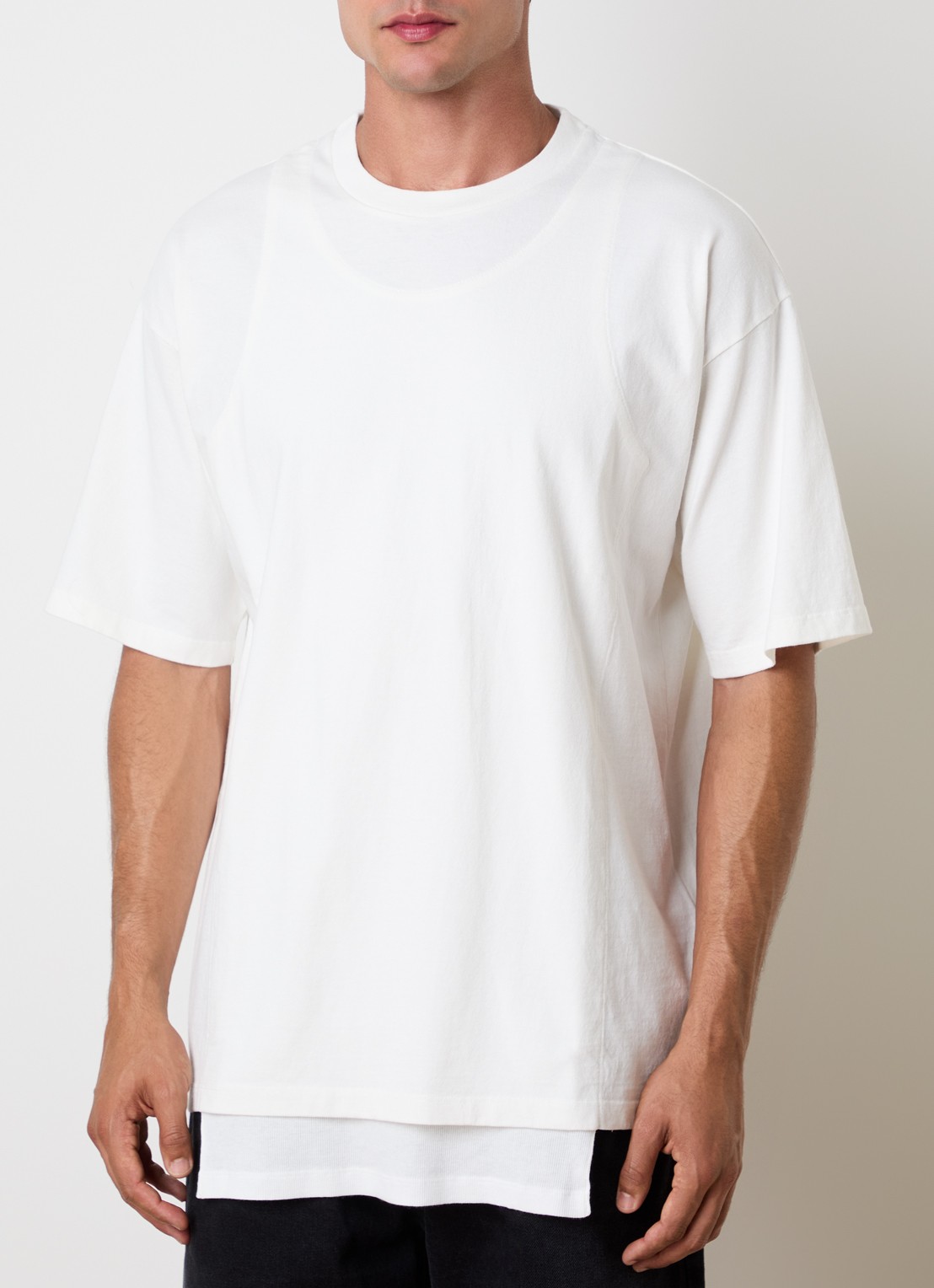Maison Margiela T-shirt met ronde hals - detail 2 gebroken wit