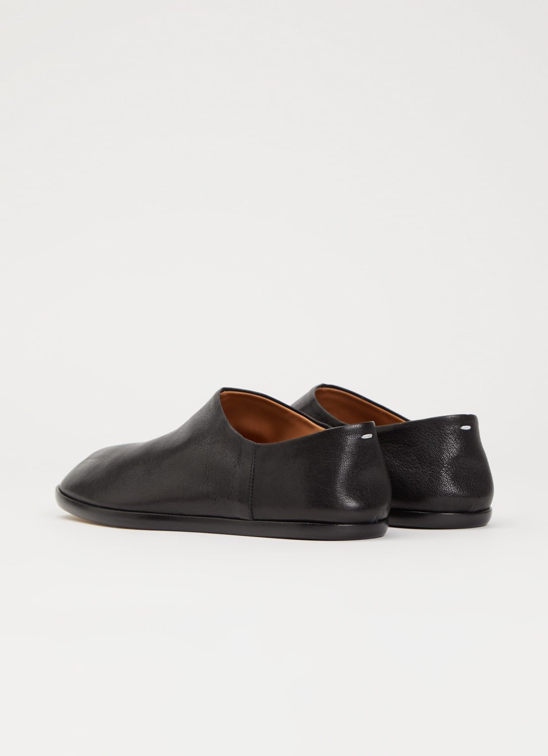 Maison Margiela Tabi Babouche slip-on van leer - achterkant 3 zwart