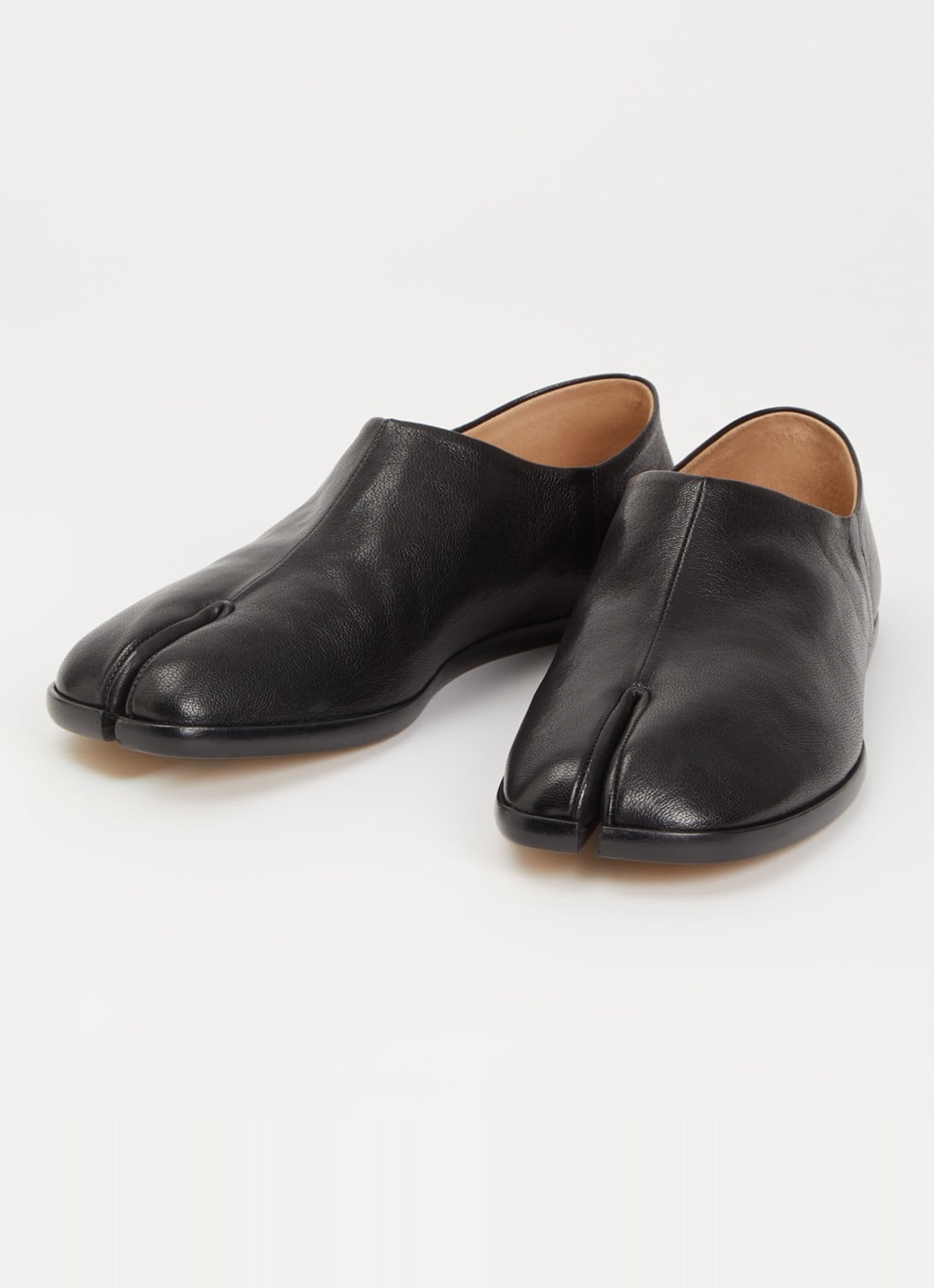 Maison Margiela Tabi Babouche slip-on van leer - detail 4 zwart