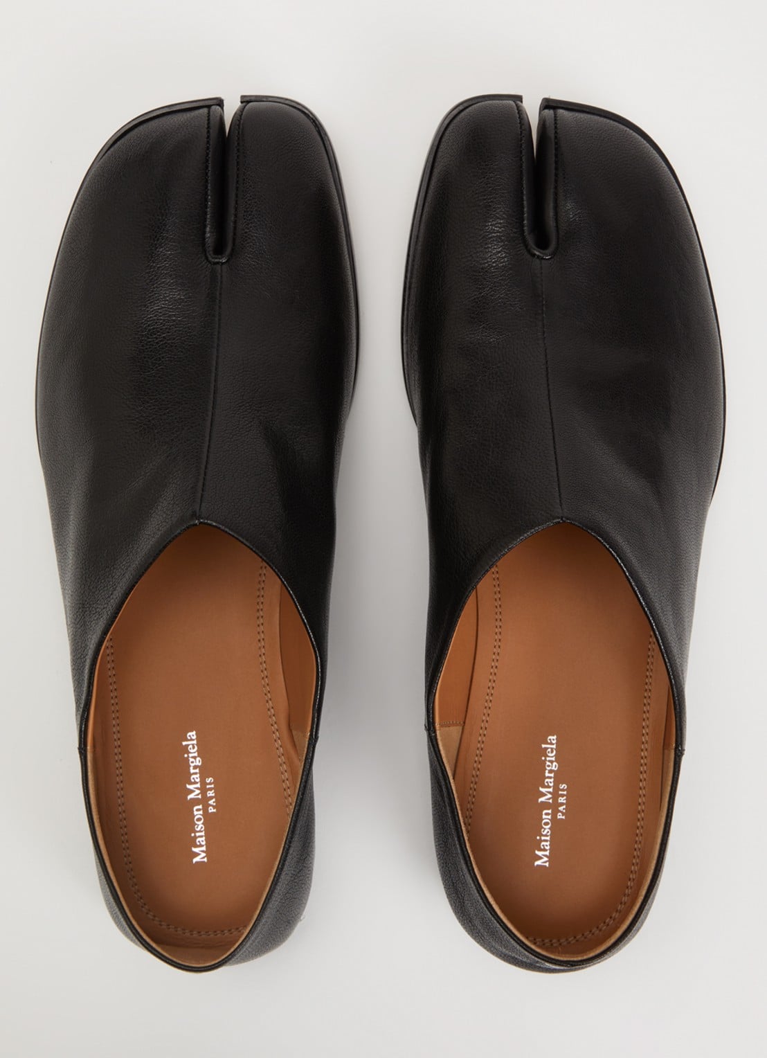 Maison Margiela Tabi Babouche slip-on van leer - detail 5 zwart