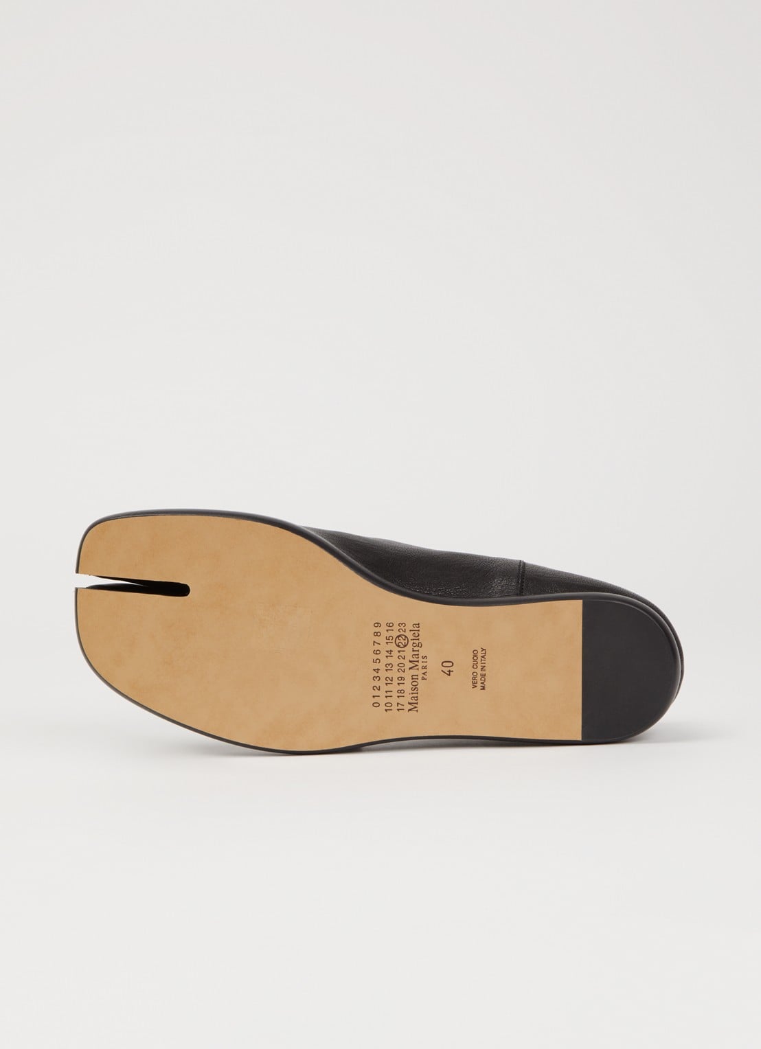 Maison Margiela Tabi Babouche slip-on van leer - detail 6 zwart