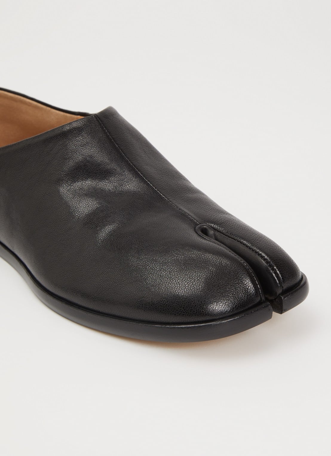 Maison Margiela Tabi Babouche slip-on van leer - detail 7 zwart